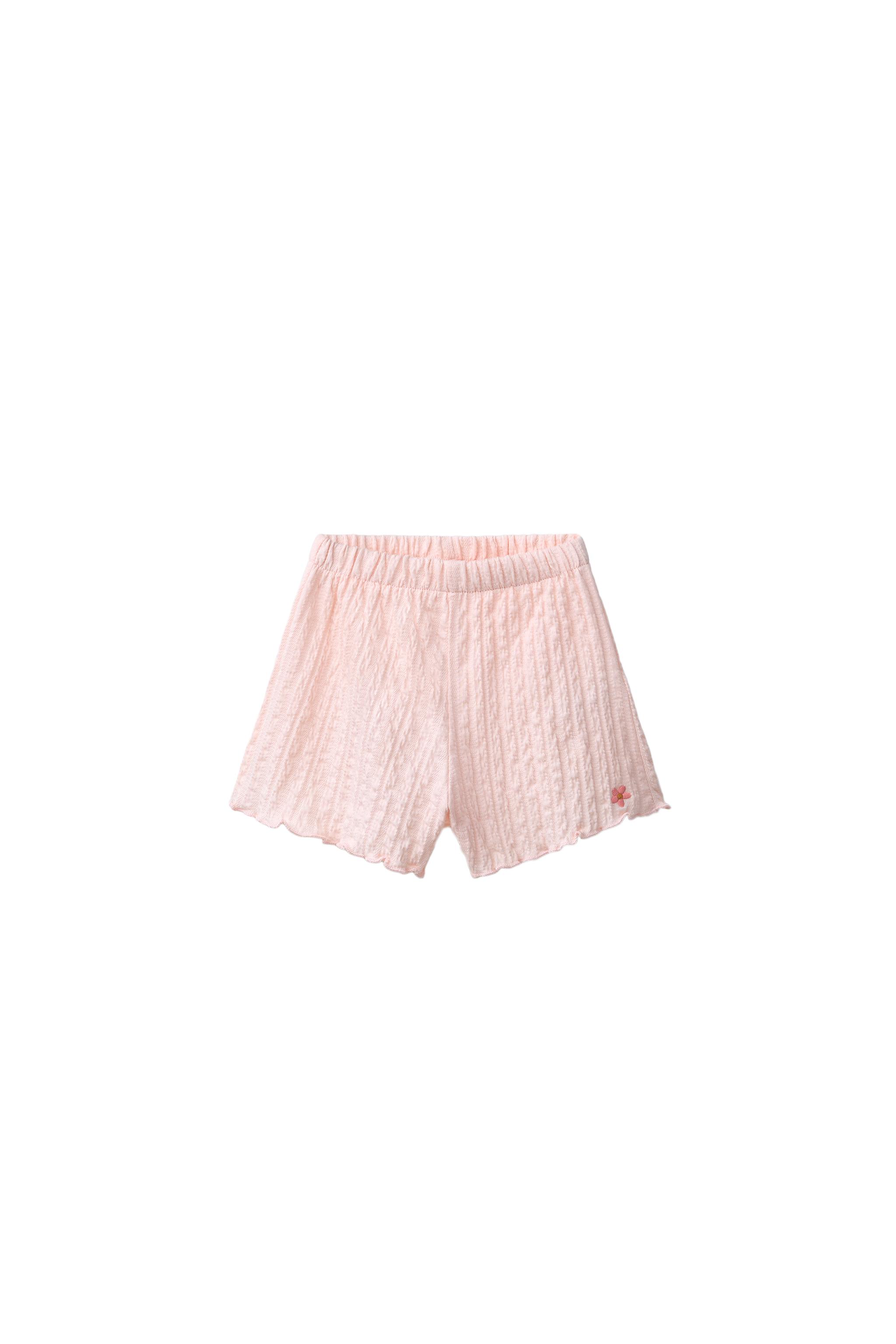 Бермуды фактурные с цветочной вышивкой — ZARA