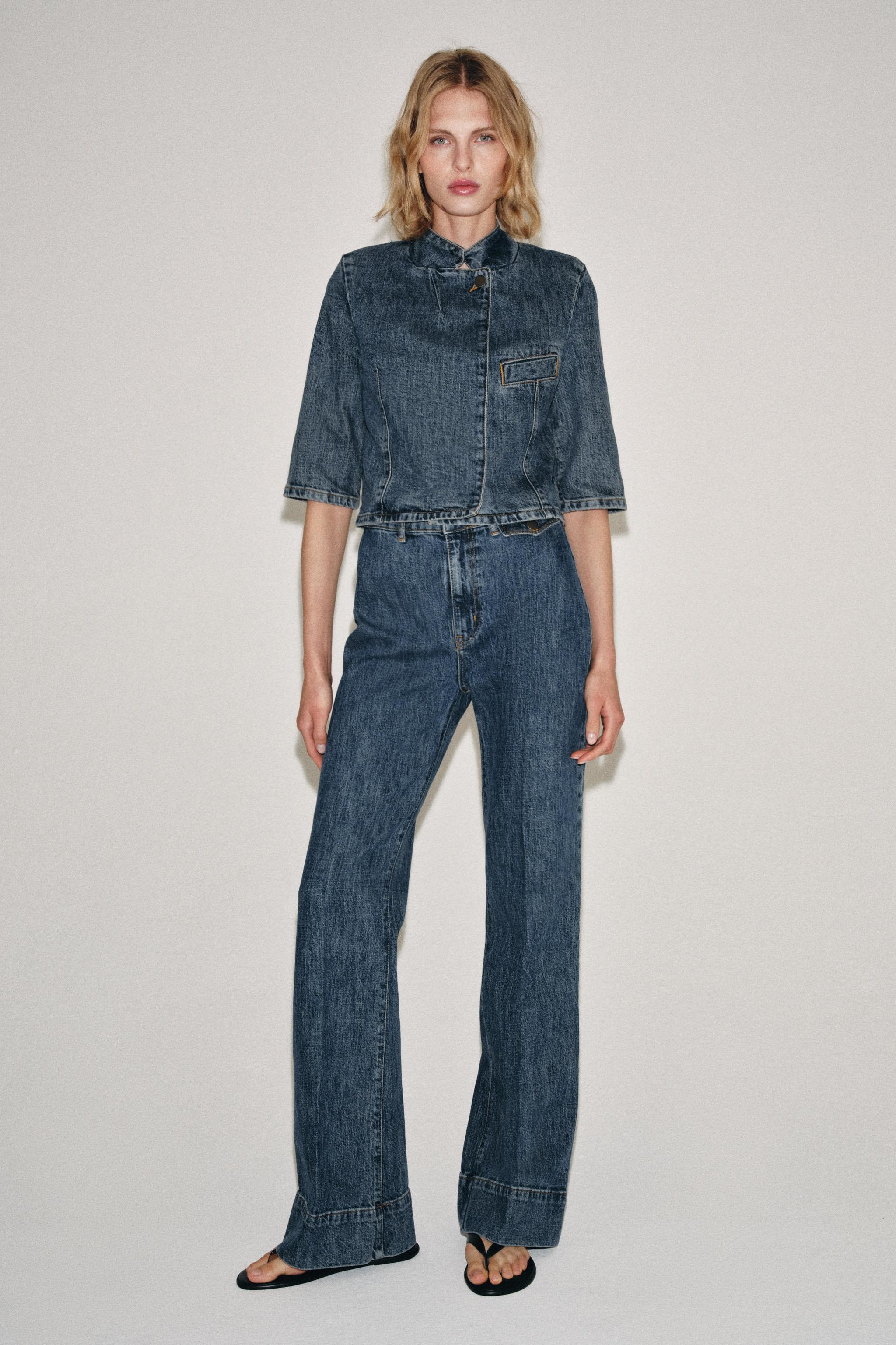 УКОРОЧЕННЫЙ ДЖИНСОВЫЙ БЛЕЙЗЕР ZW COLLECTION — ZARA