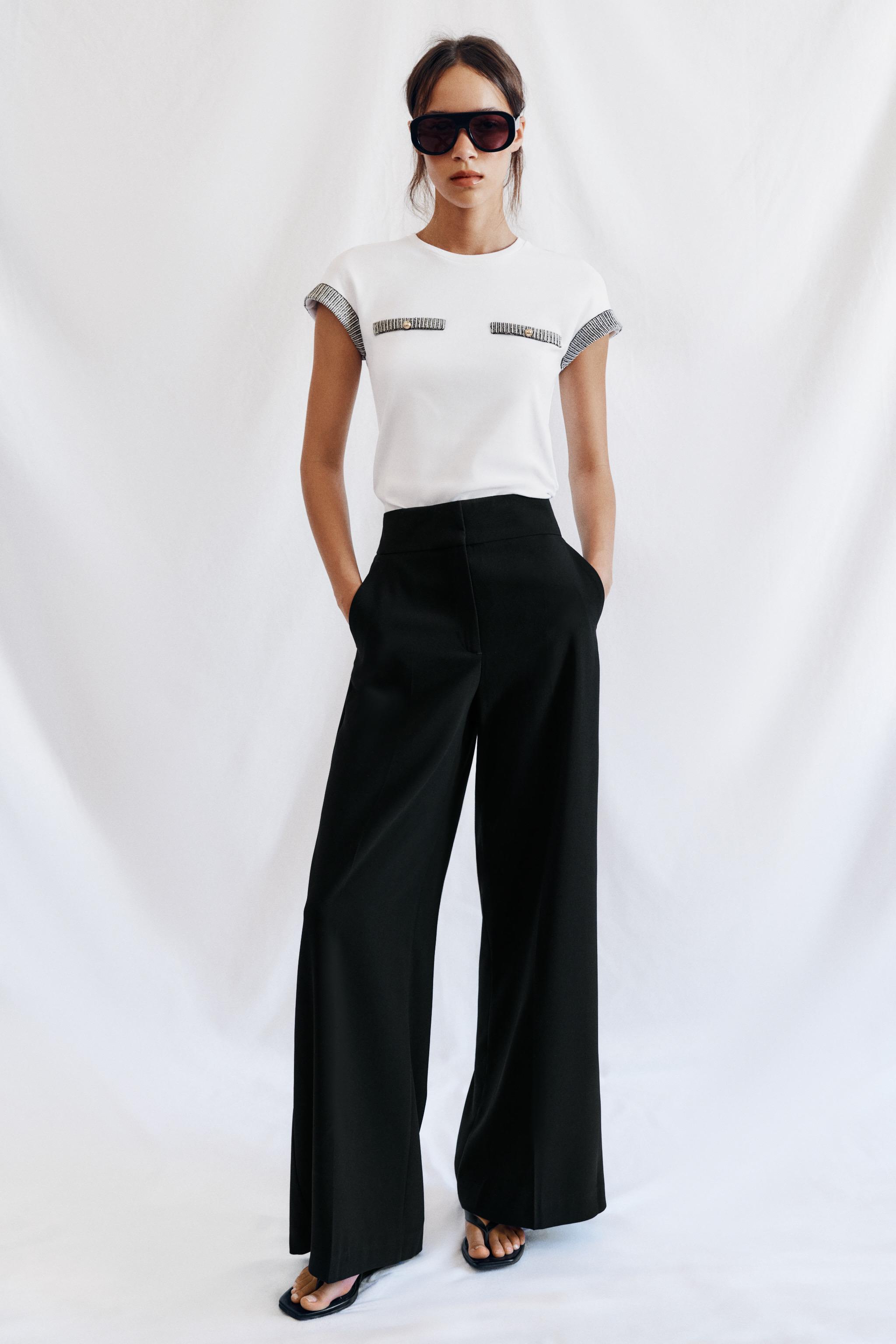 Футболка с пуговицами — ZARA