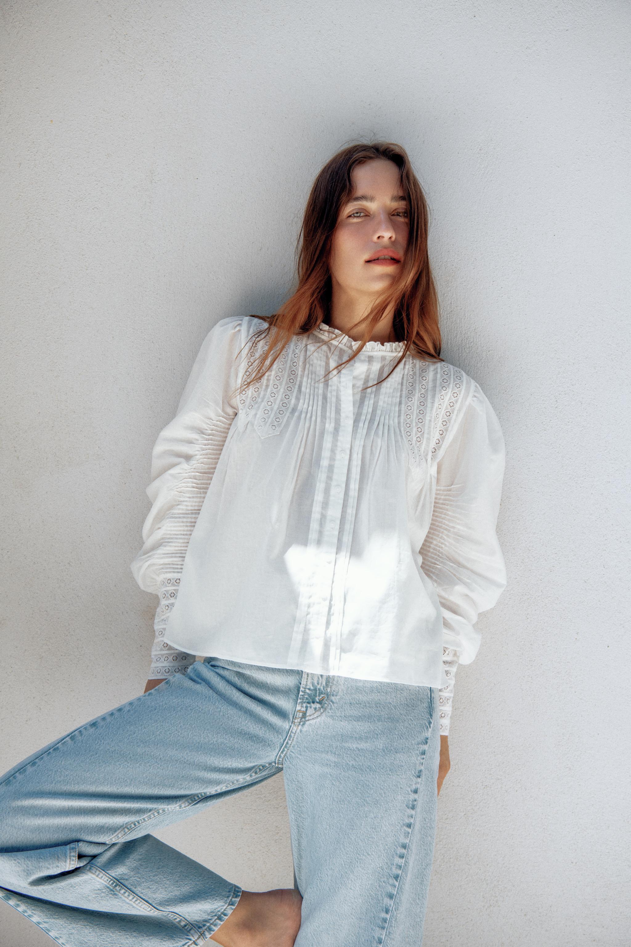 Блуза ZW COLLECTION романтичного кроя — ZARA