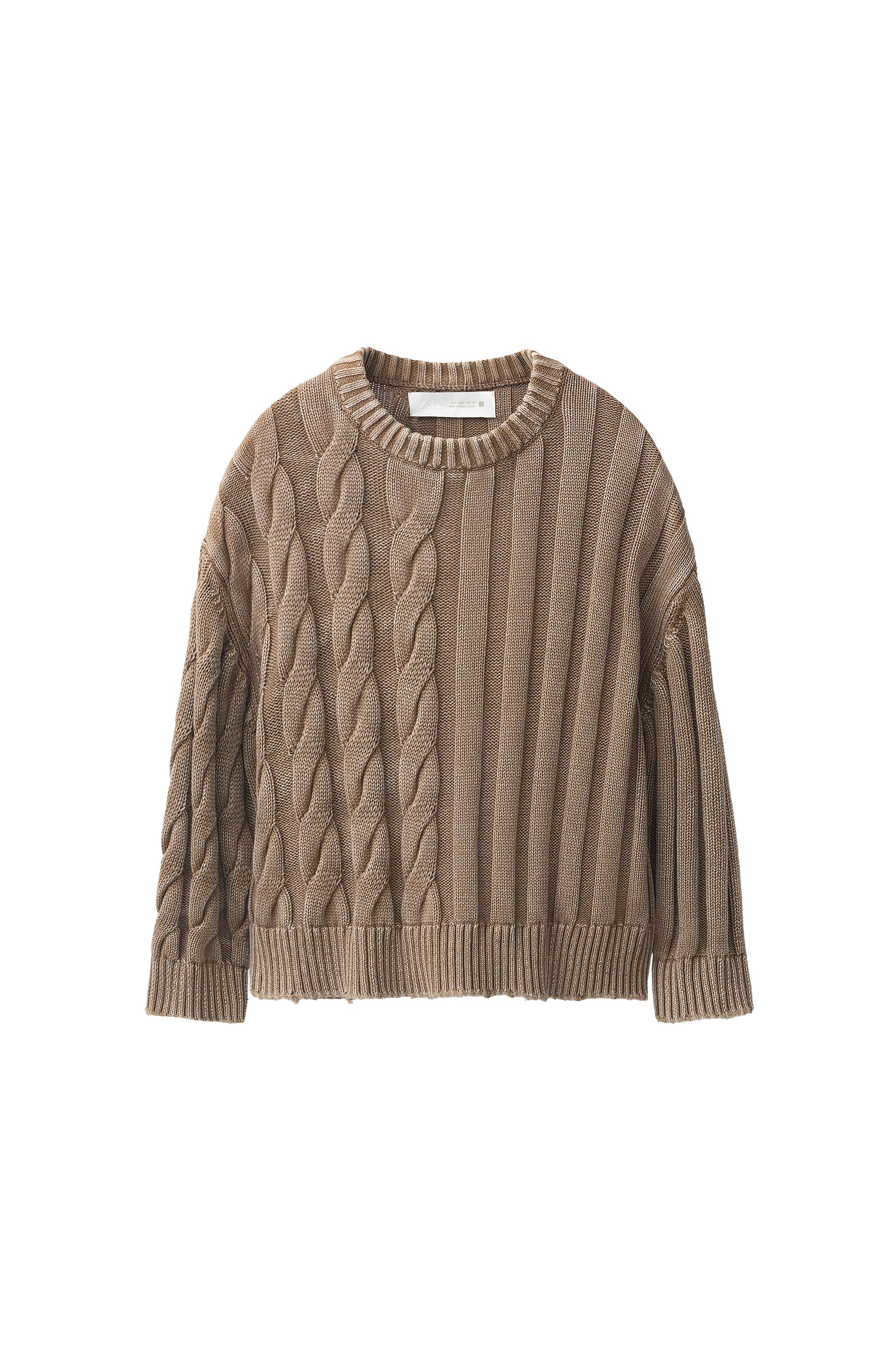 Джемпер из трикотажа с варёным эффектом — ZARA