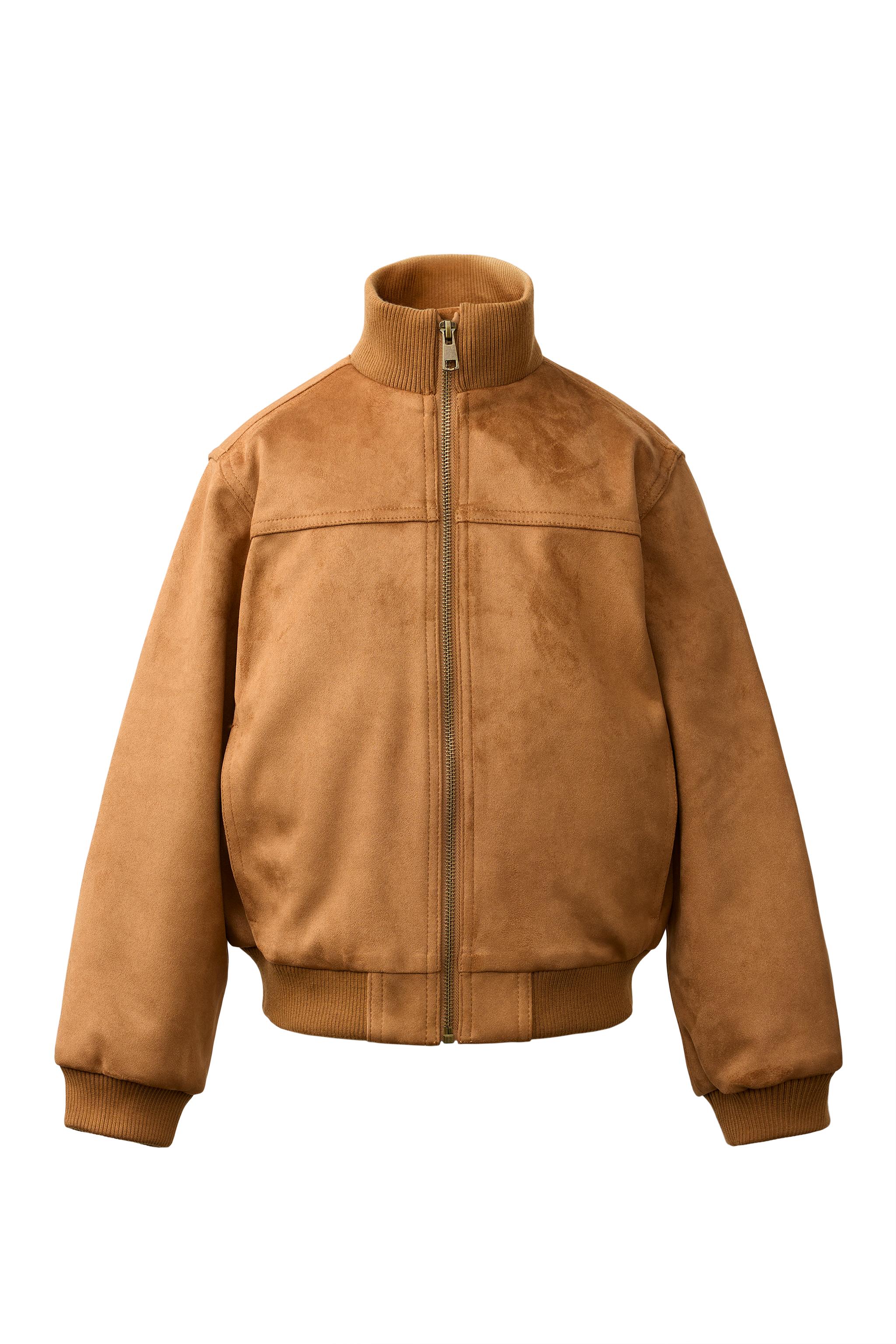 Бомбер из искусственной замши — ZARA