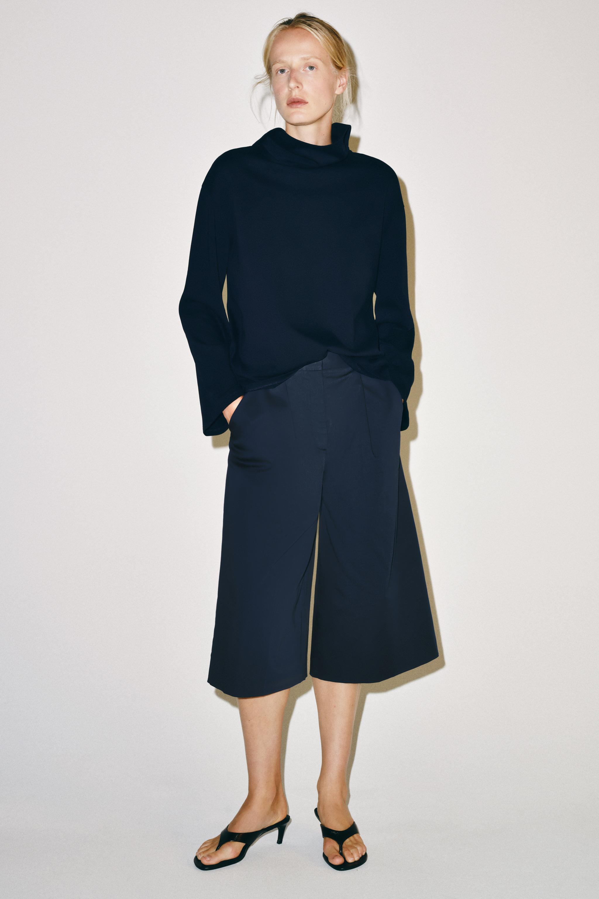 Бермуды ZW COLLECTION в складку — ZARA