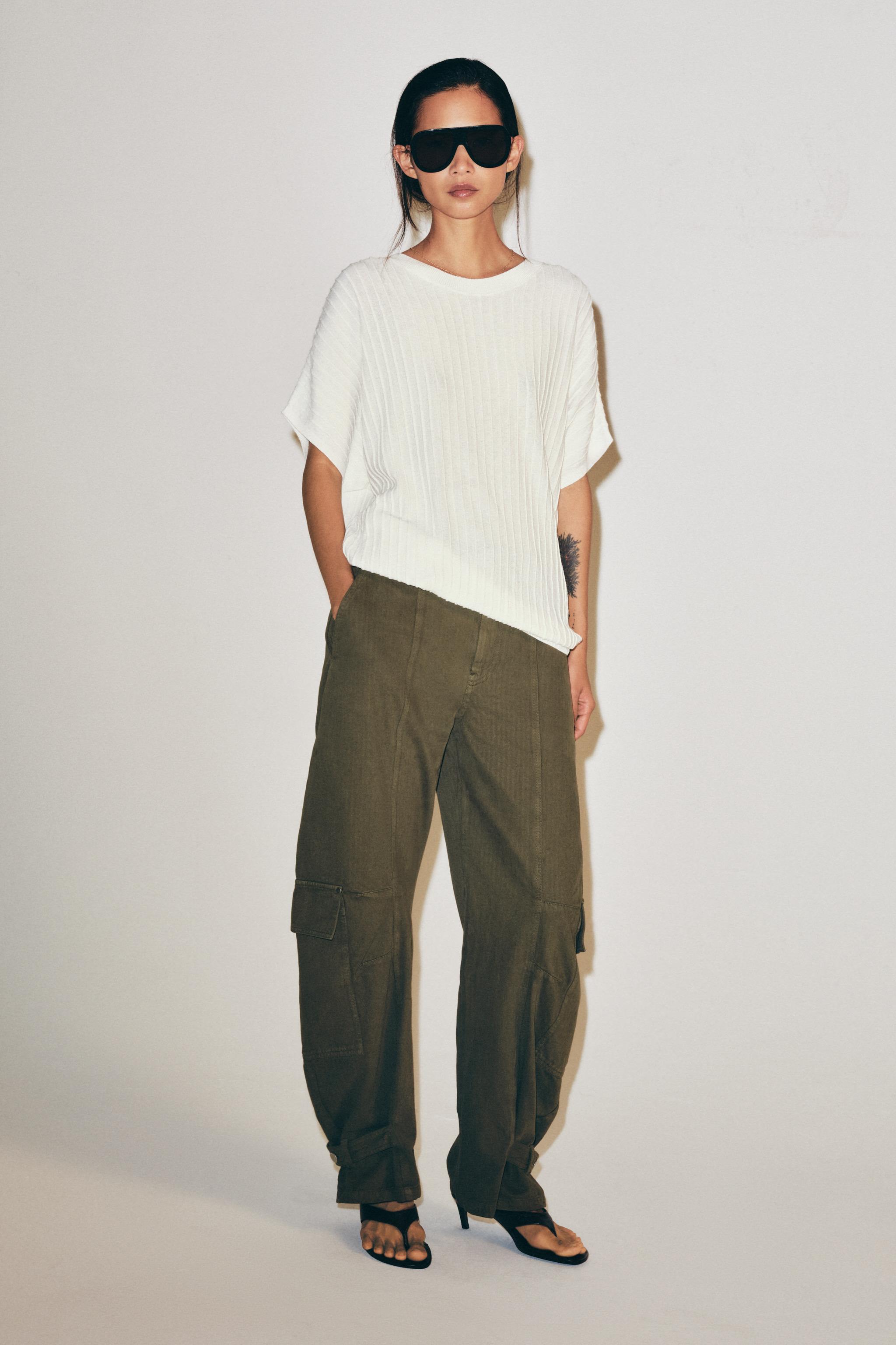 Фактурный топ из трикотажа — ZARA