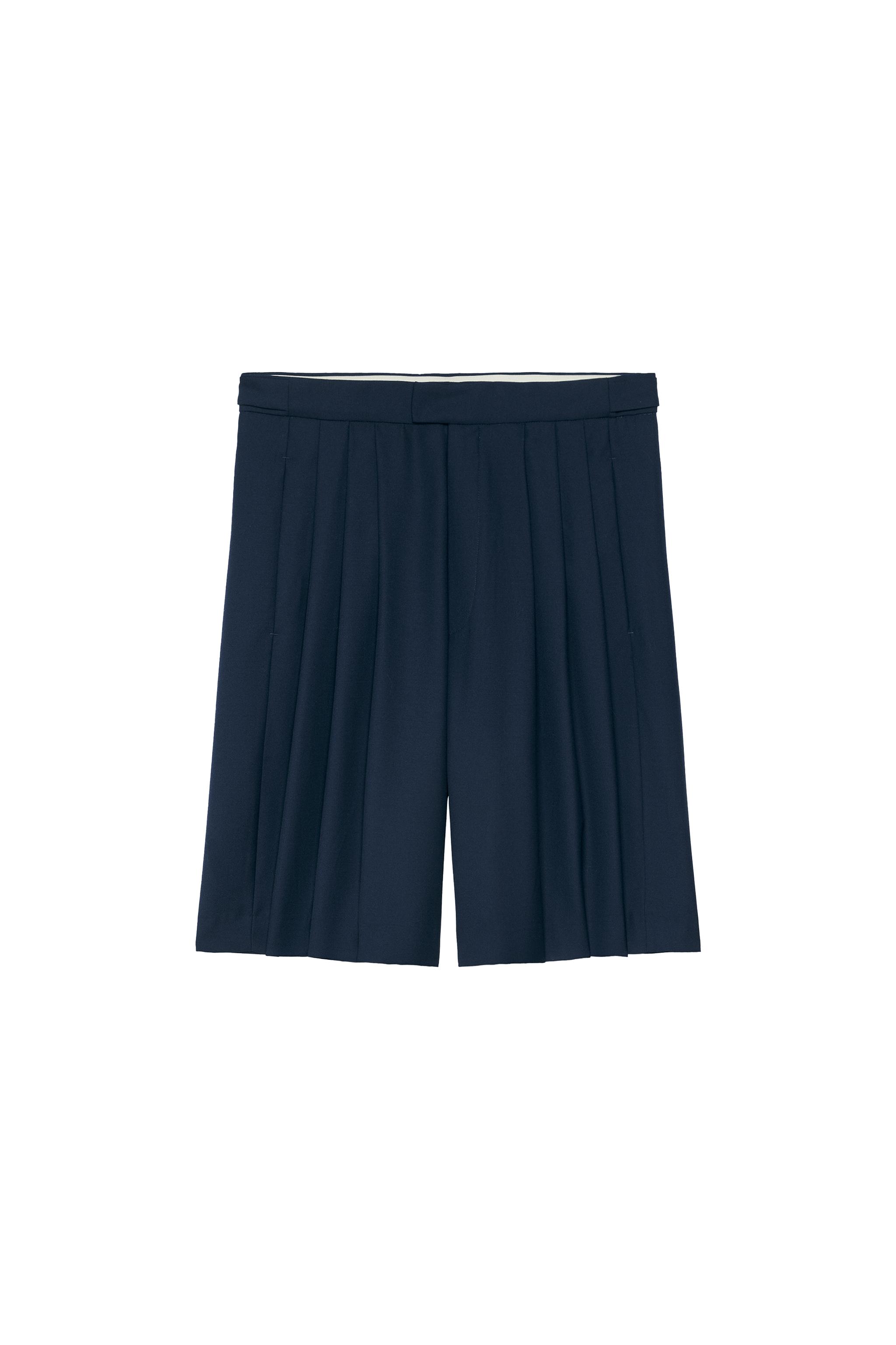WIDE-LEG WOOL BLEND BERMUDA SHORTS — ZARA