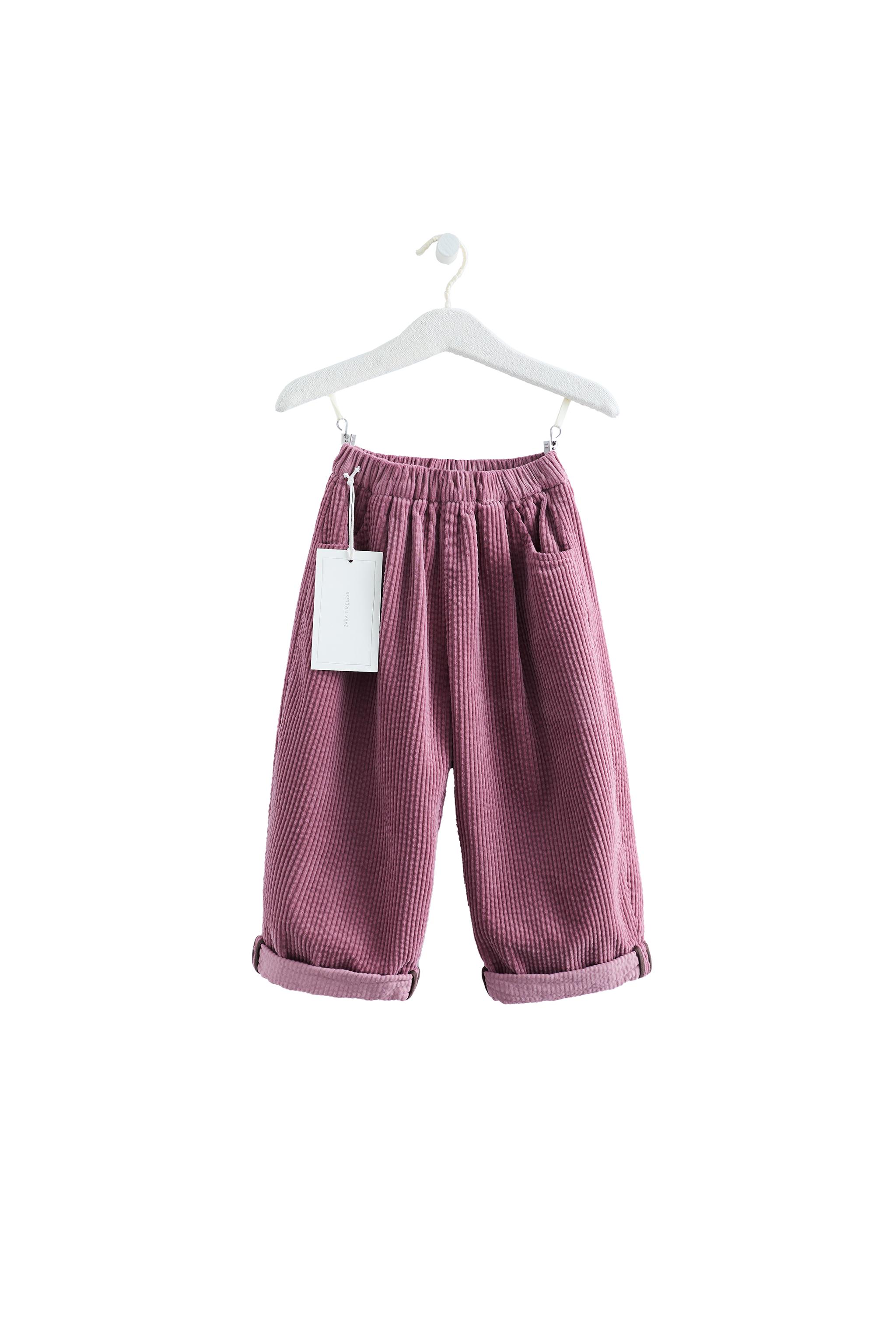 Брюки из вельвета-корда силуэта "баллон" ZARA TIMELESS — ZARA