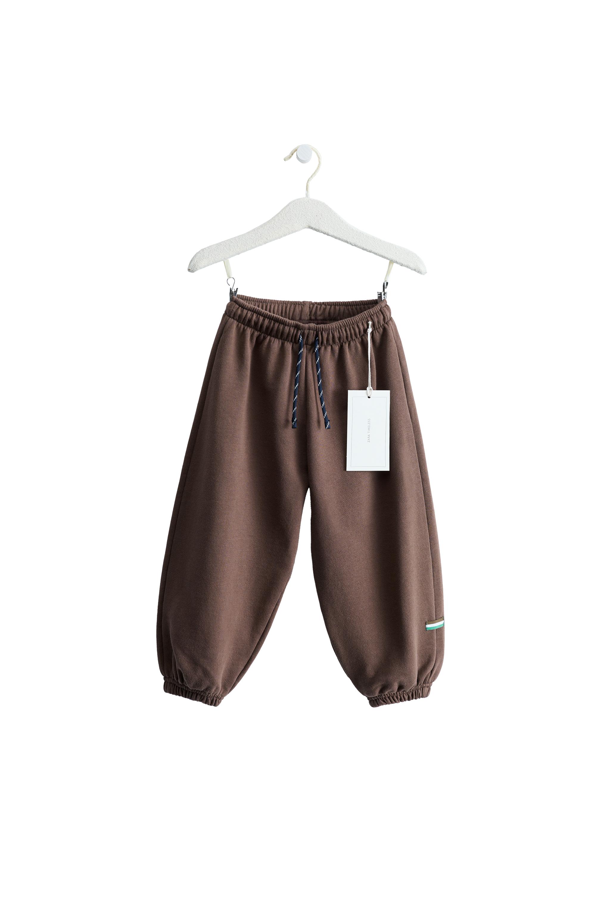 Джоггеры из флиса с нашивкой ZARA TIMELESS — ZARA