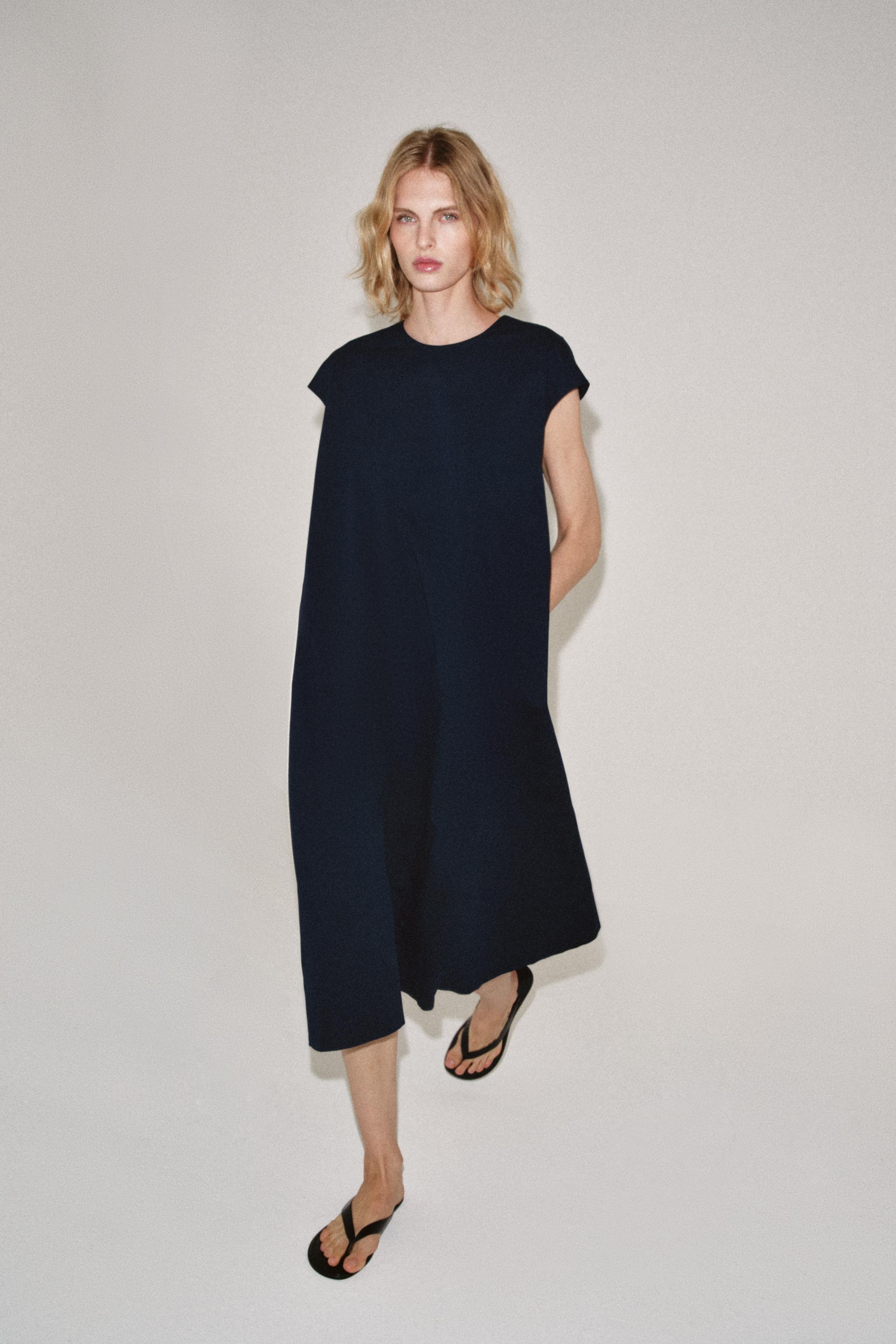 Миди-платье ZW COLLECTION из поплина — ZARA