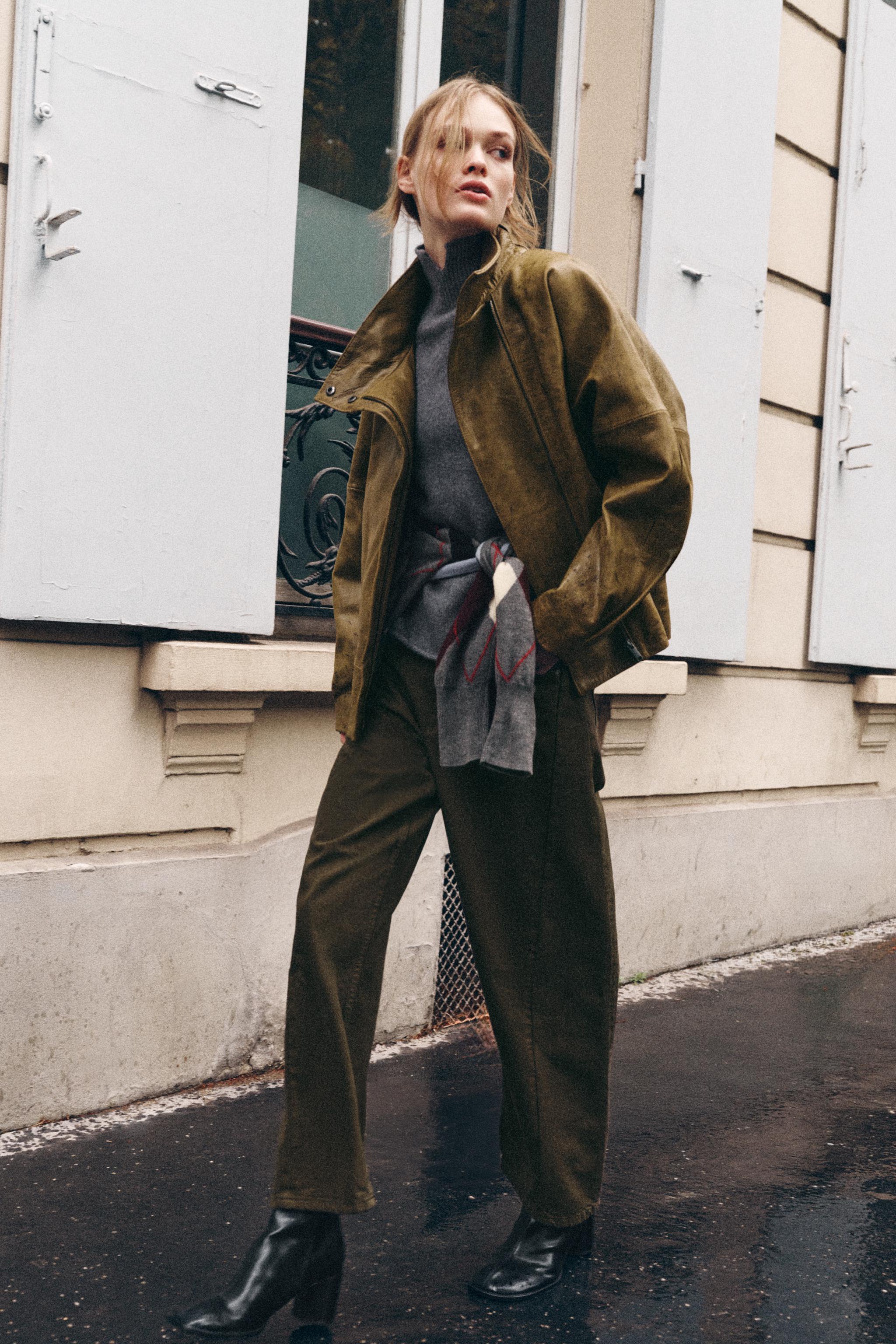 Куртка из 100% кожи ZW COLLECTION — ZARA