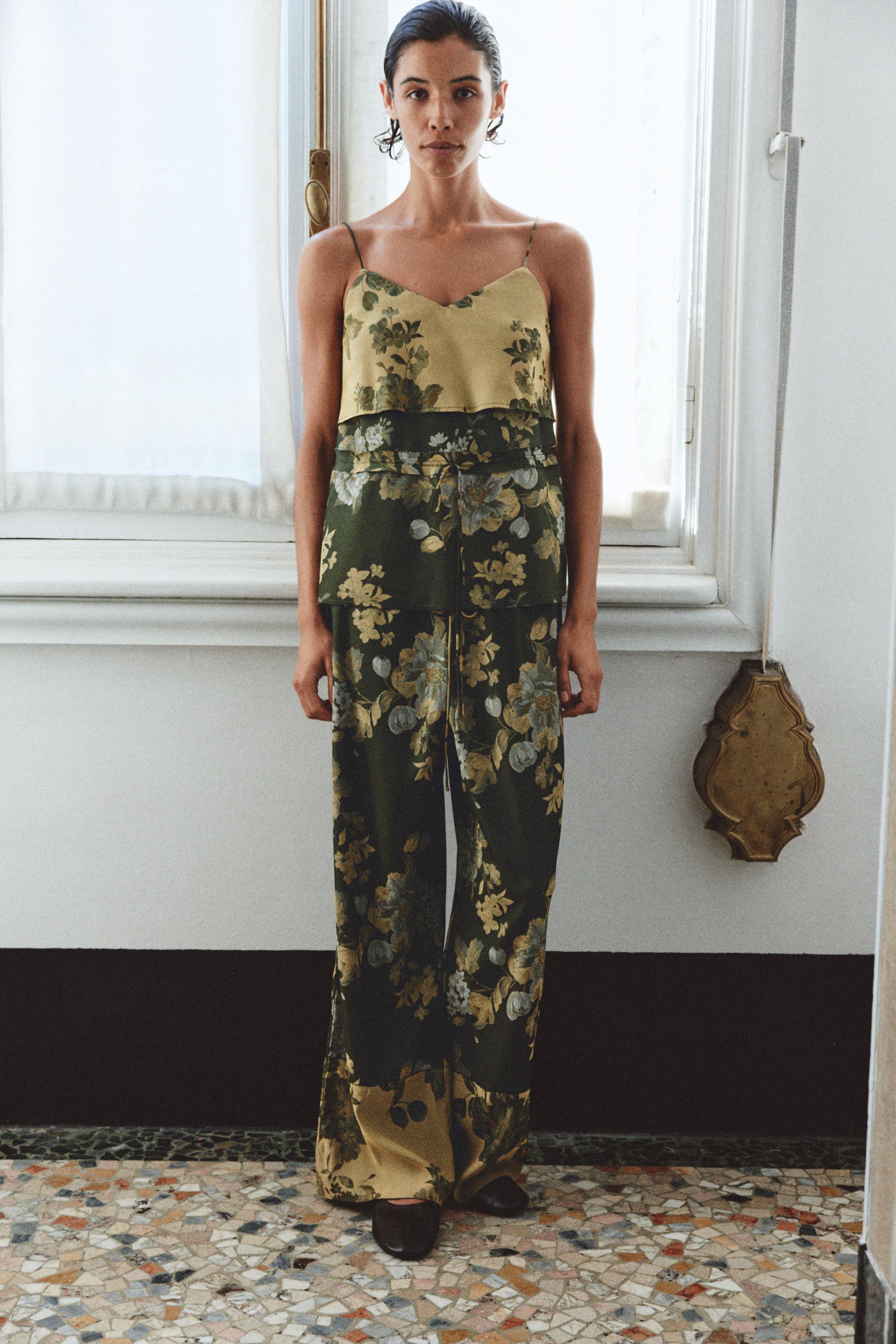 Брюки с жаккардовым узором — ZARA