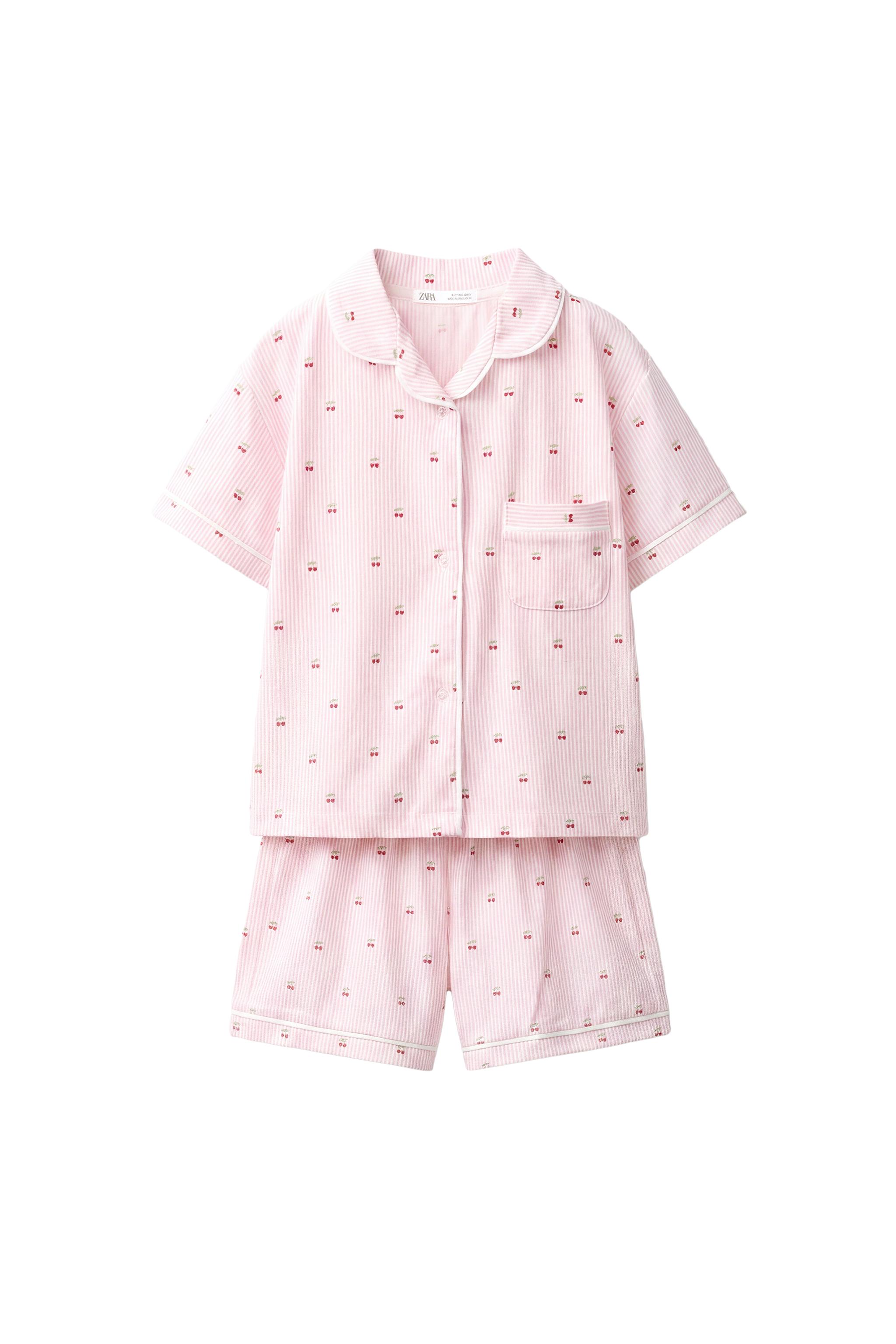 6-14 ЛЕТ/ПИЖАМА В ПОЛОСКУ И С ВИШНЯМИ — ZARA