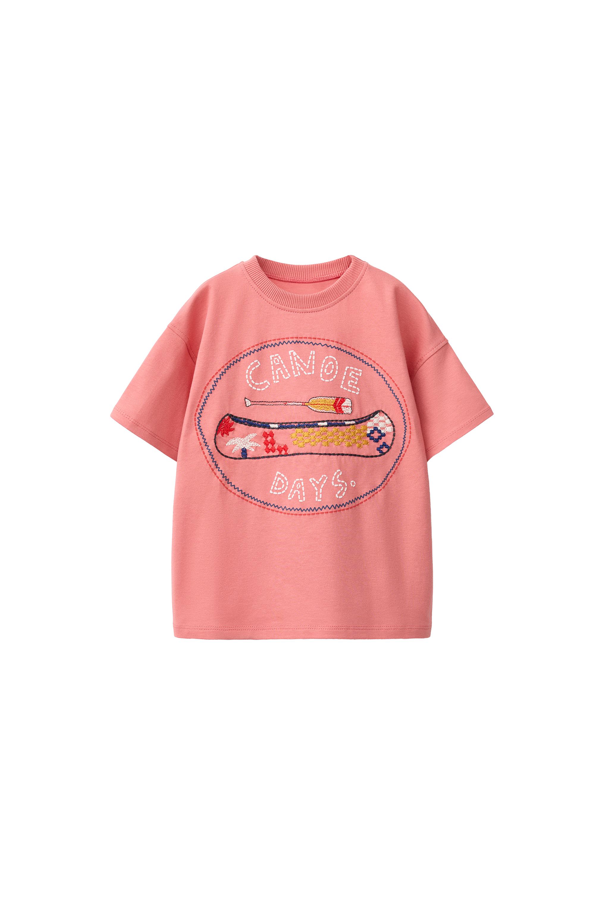 Футболка с вышивкой — ZARA
