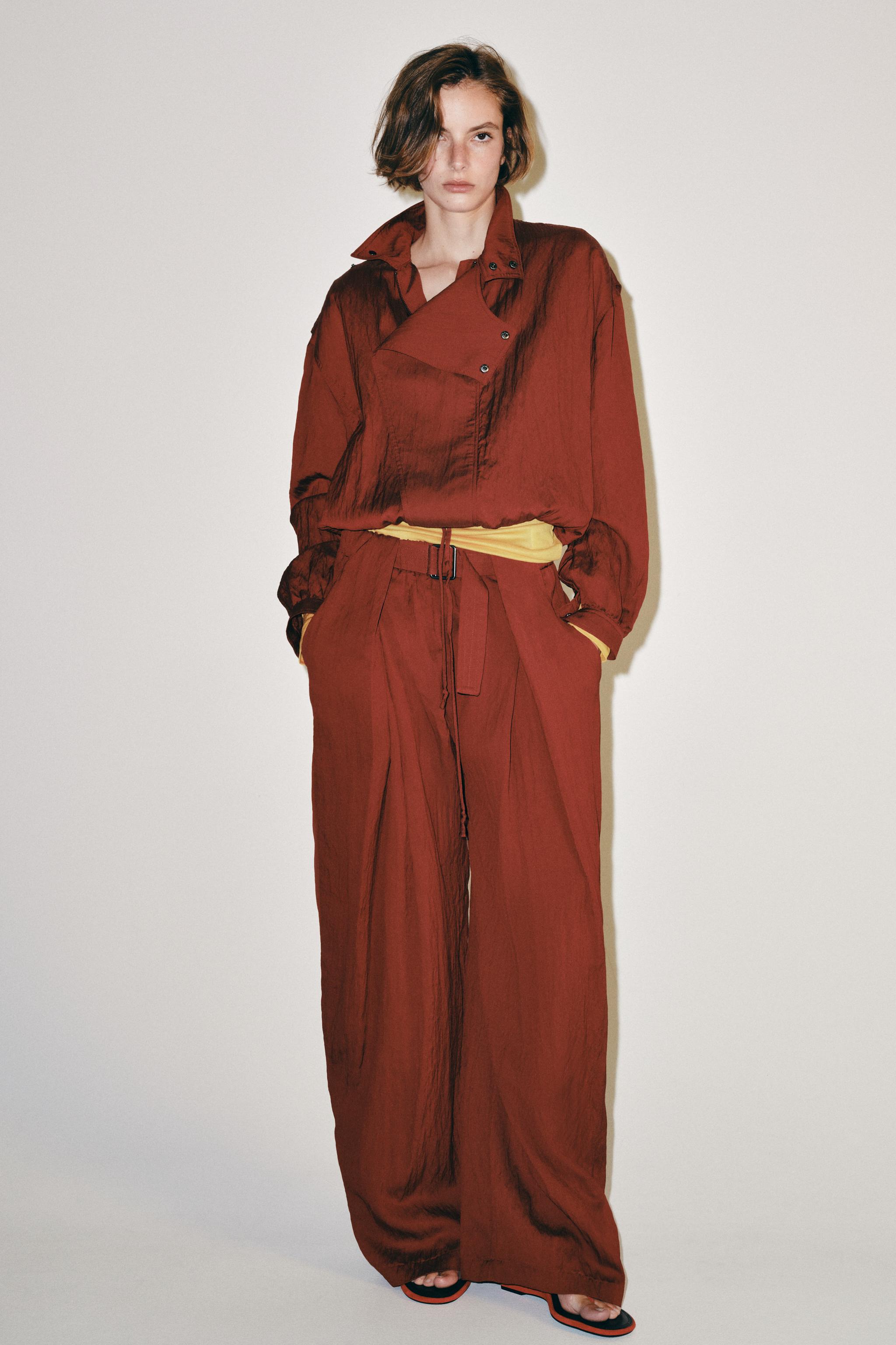 БРЮКИ С РЕМНЕМ И ПРЯЖКОЙ — ZW COLLECTION — ZARA