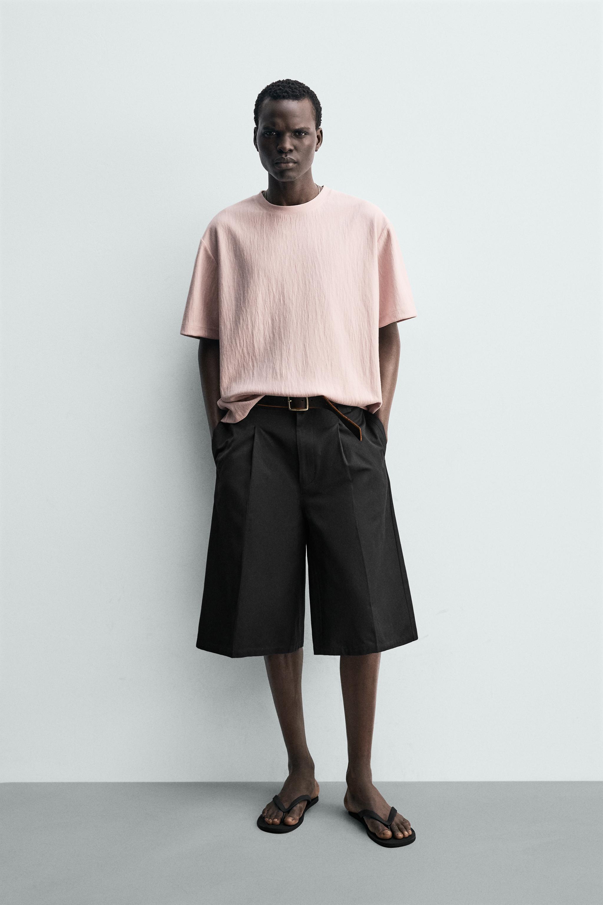 Фактурная футболка свободного кроя — ZARA