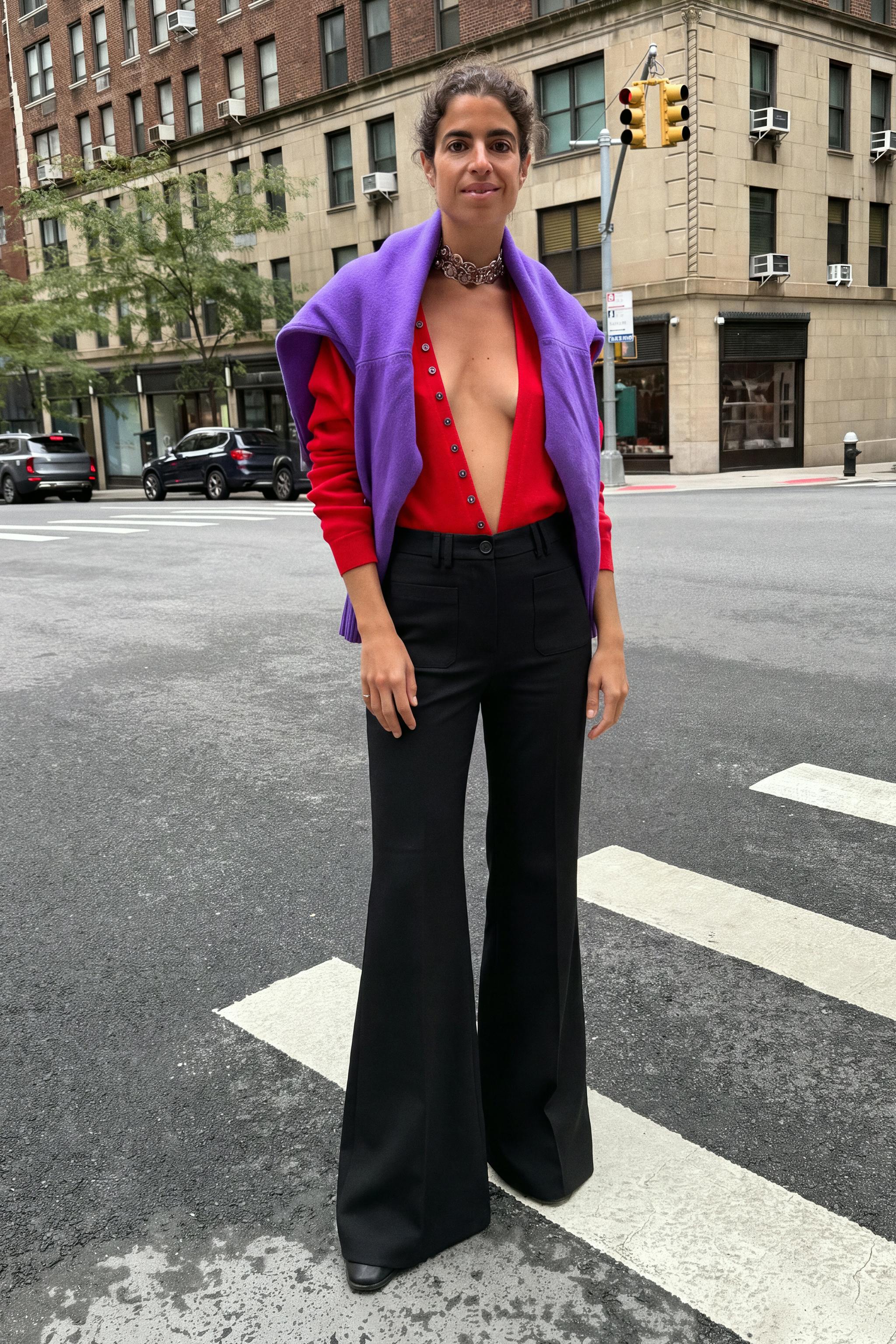 Брюки ZW COLLECTION расклёшенного кроя — ZARA