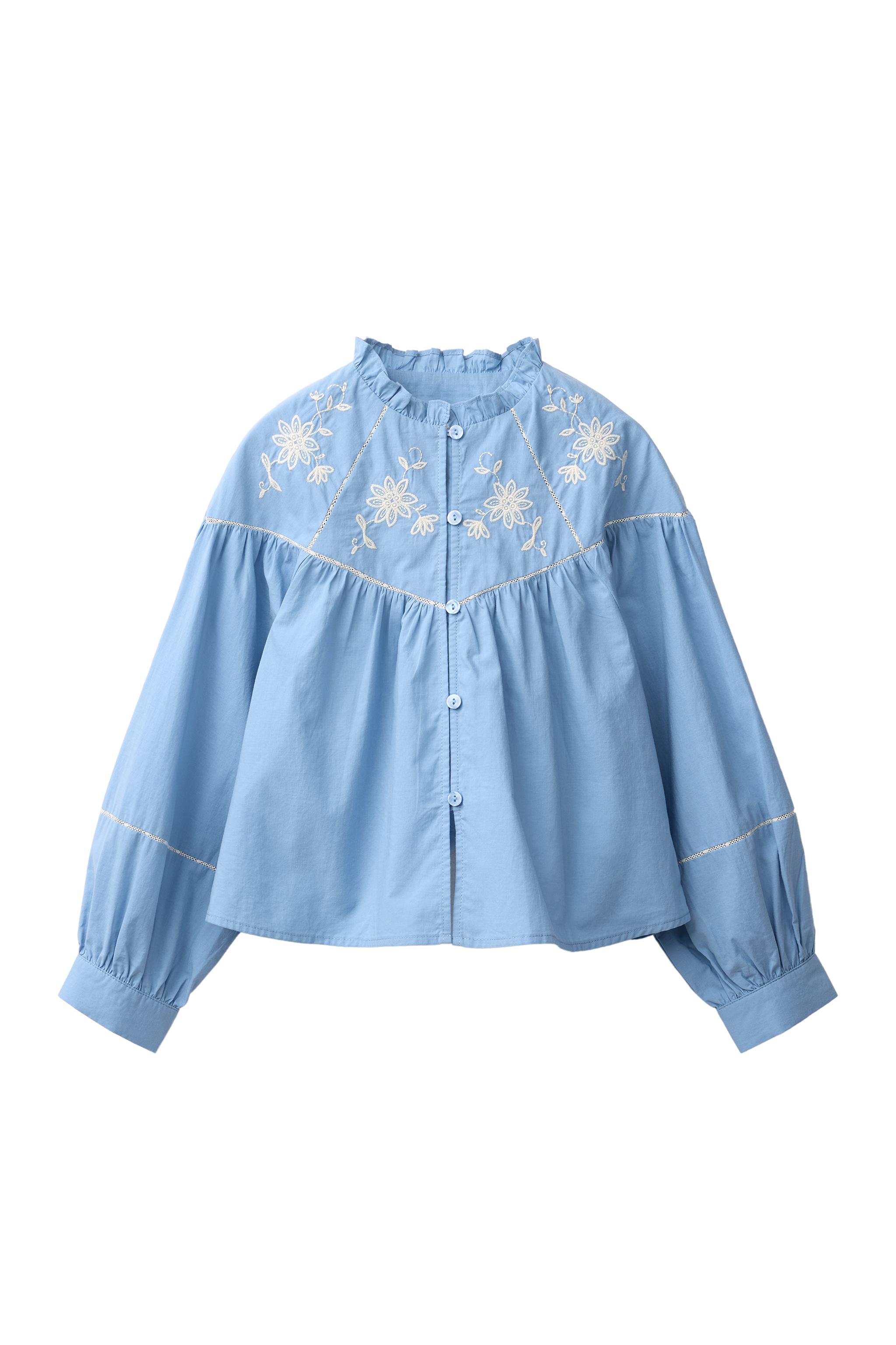 РОМАНТИЧНАЯ РУБАШКА С ВЫШИВКОЙ — ZARA