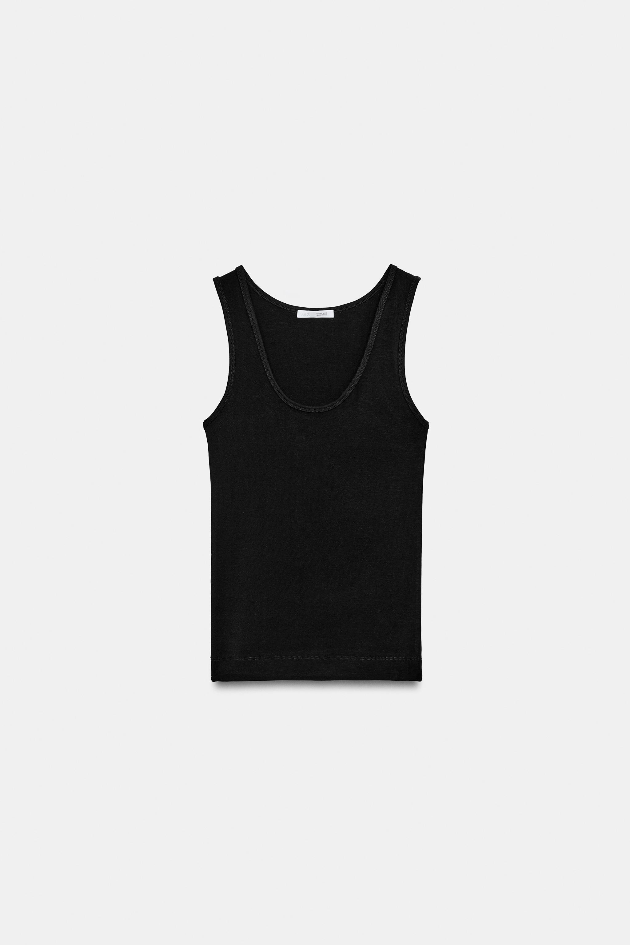 ТОП С ШИРОКИМИ БРЕТЕЛЯМИ — ZARA