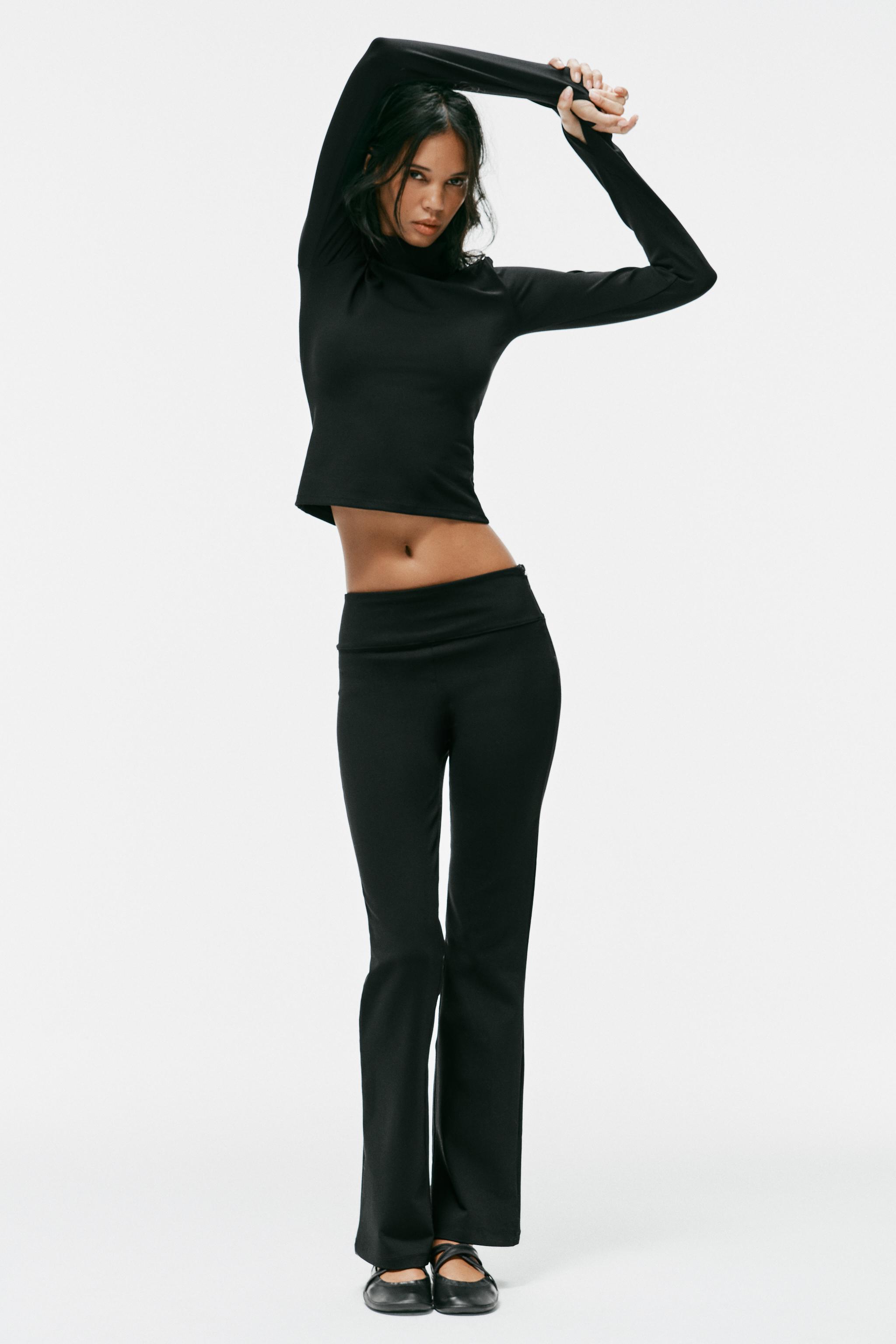 STRETCH FLARE TROUSERS — ZARA