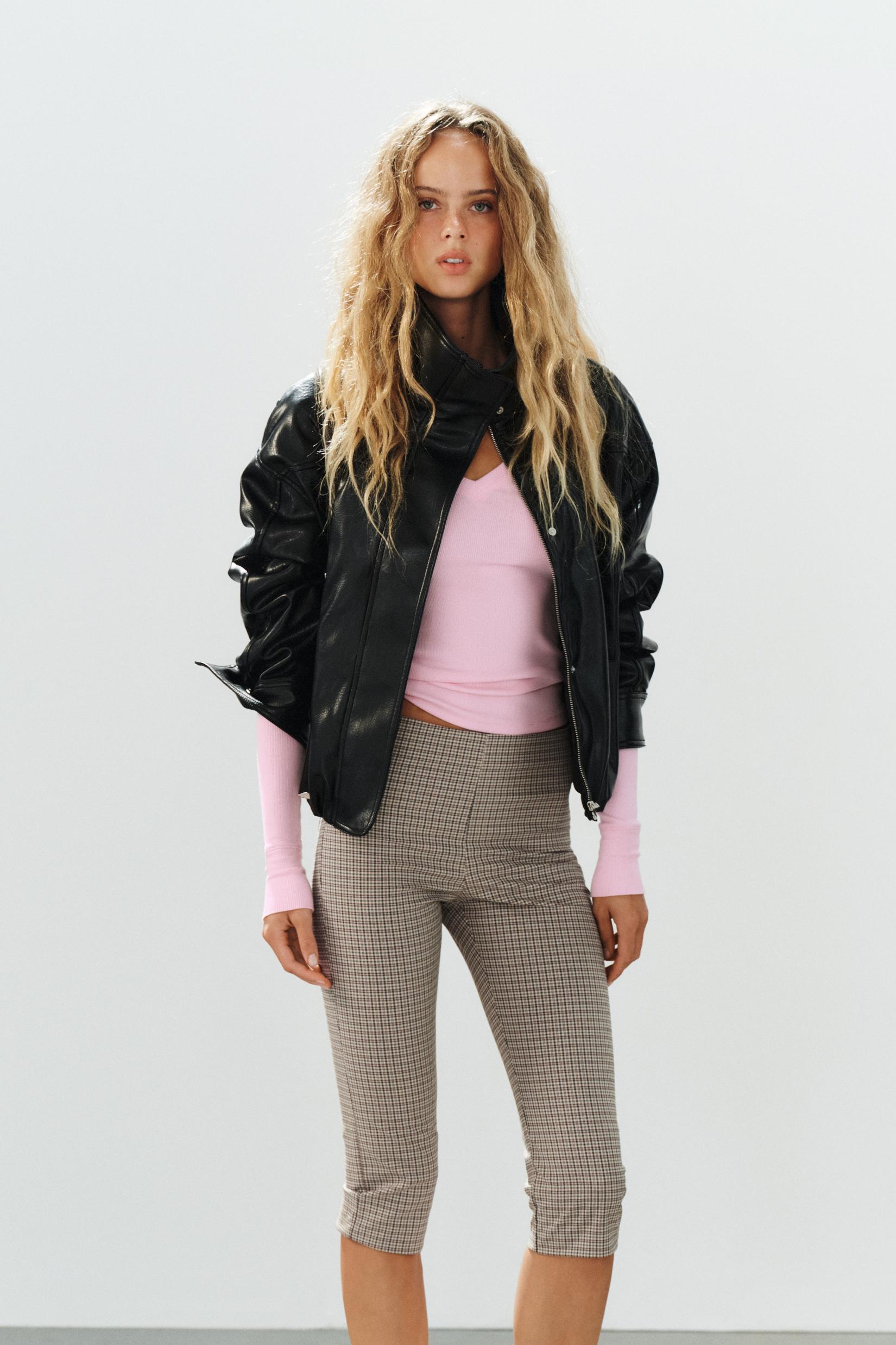 БРЮКИ КАПРИ В КЛЕТКУ — ZARA