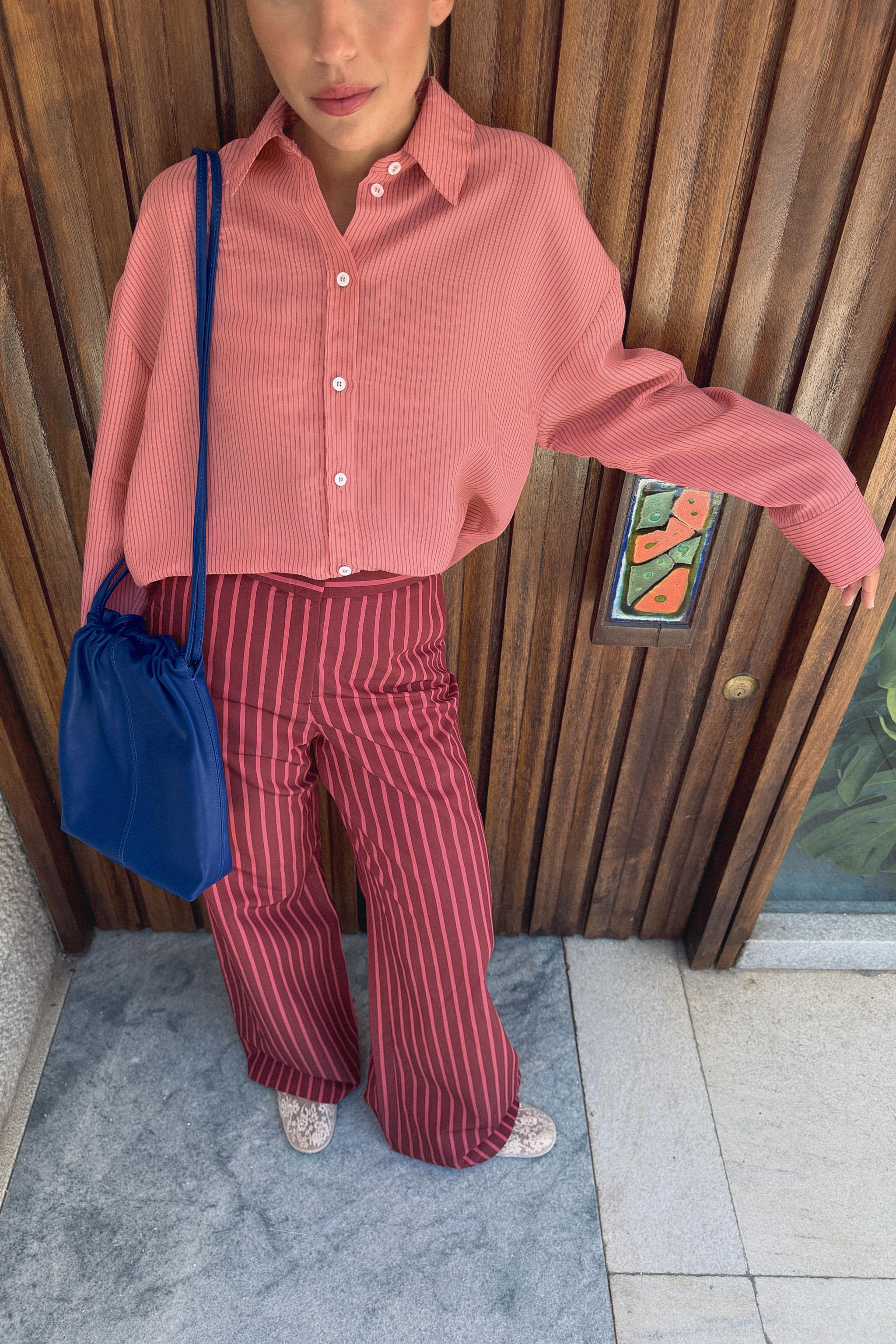 СТРУЯЩАЯСЯ РУБАШКА В ПОЛОСКУ — ZARA