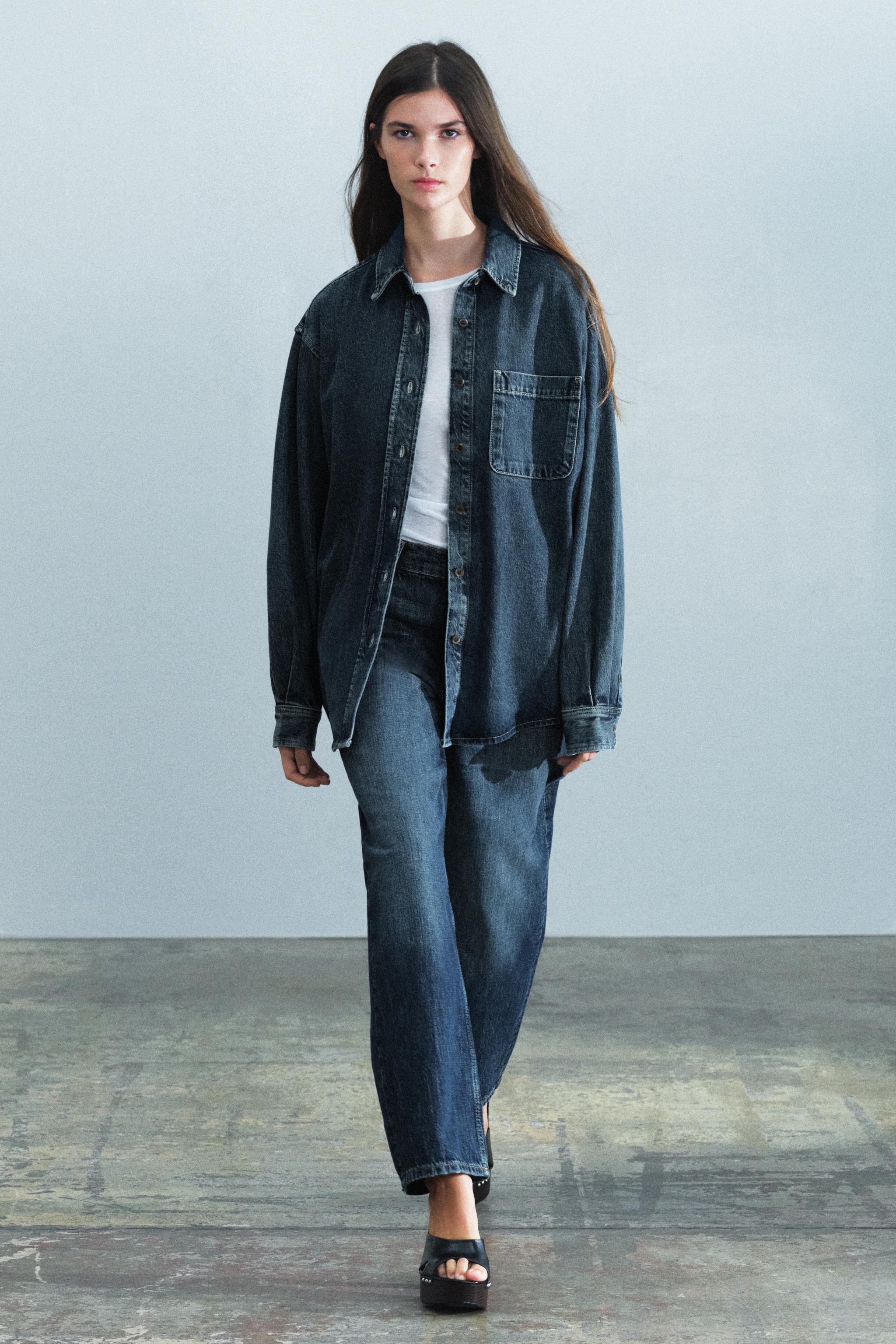 Джинсовая рубашка ZW COLLECTION — ZARA