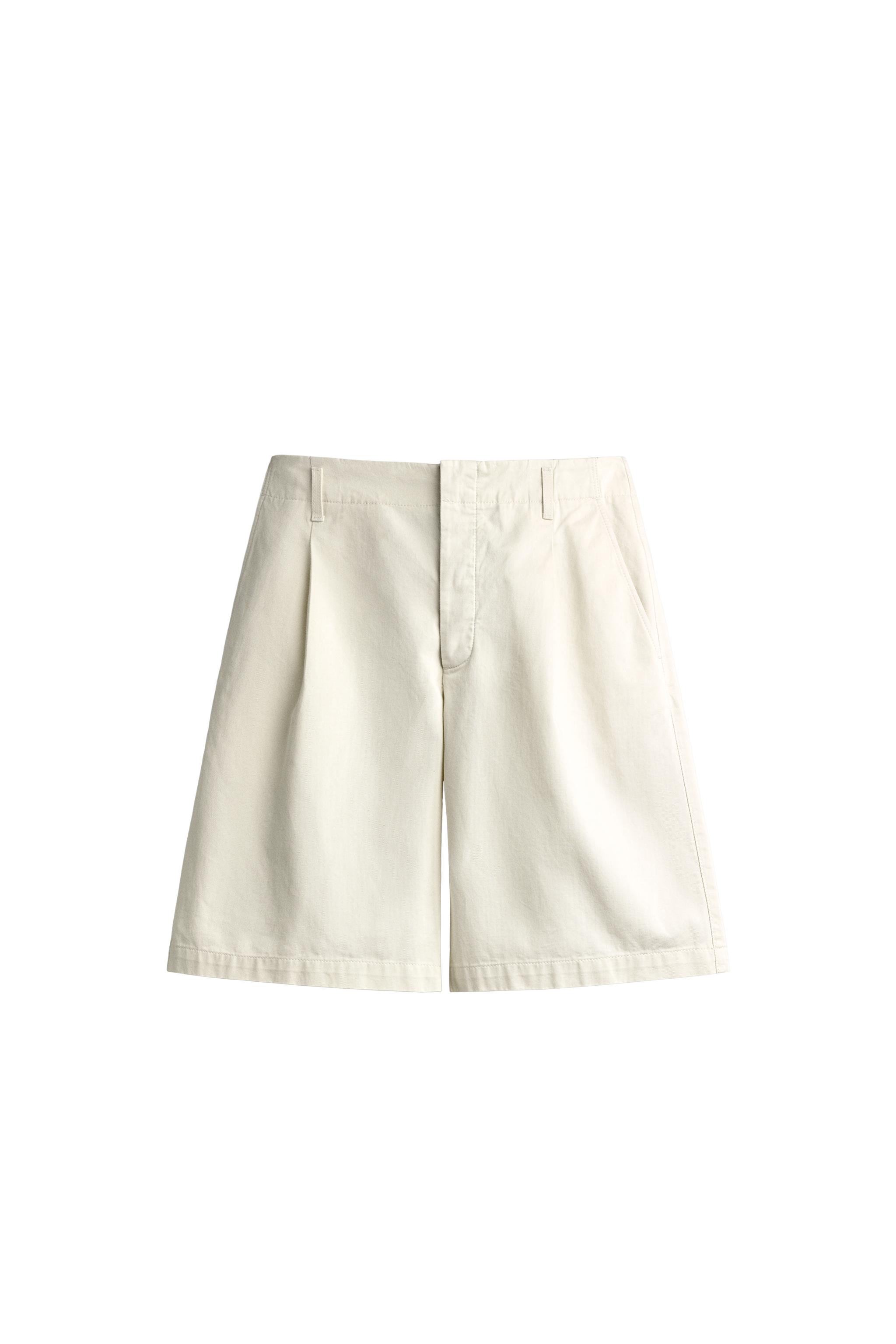 Бермуды свободного кроя в складку — ZARA