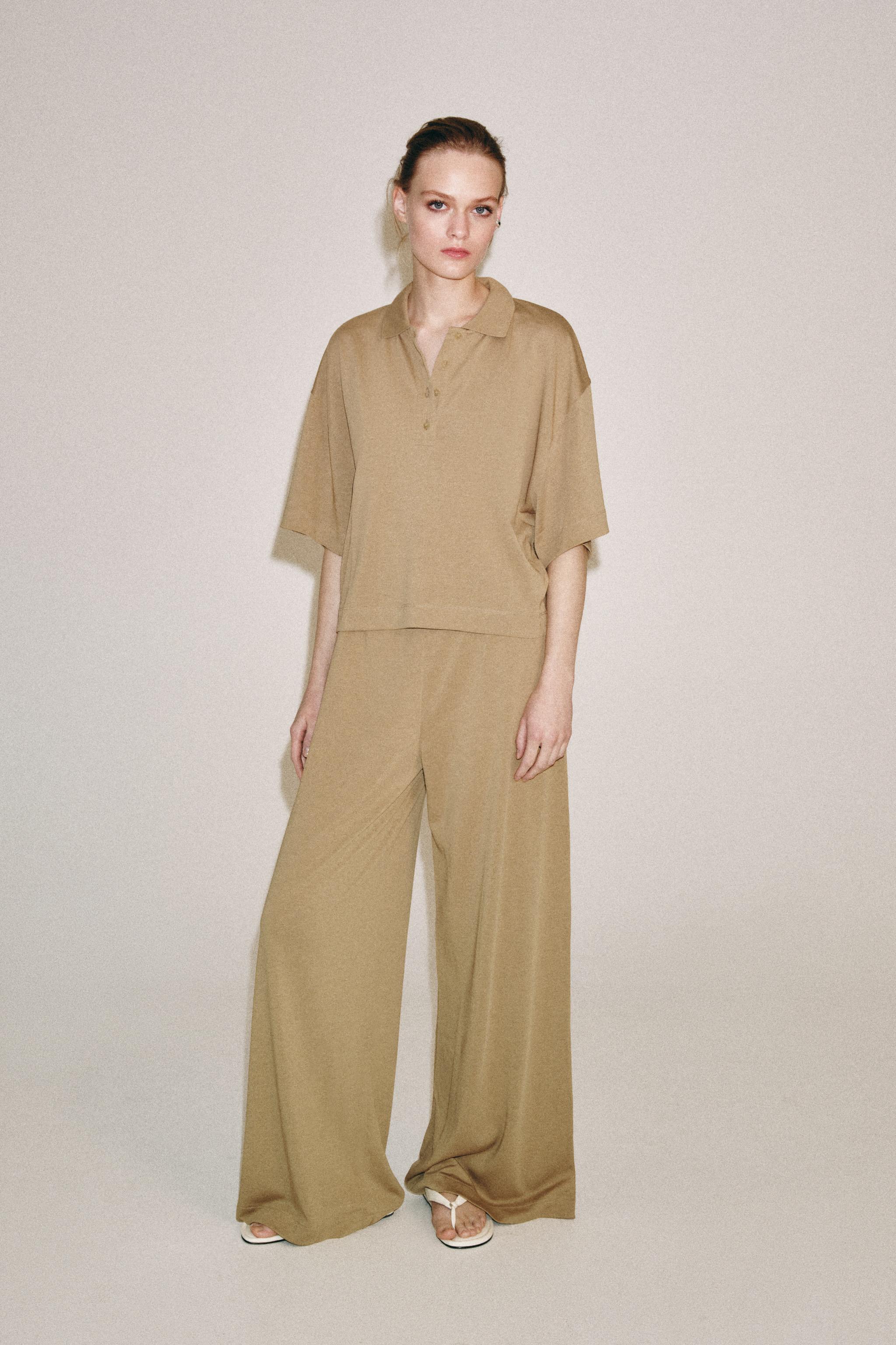 Брюки с широкими штанинами — ZARA
