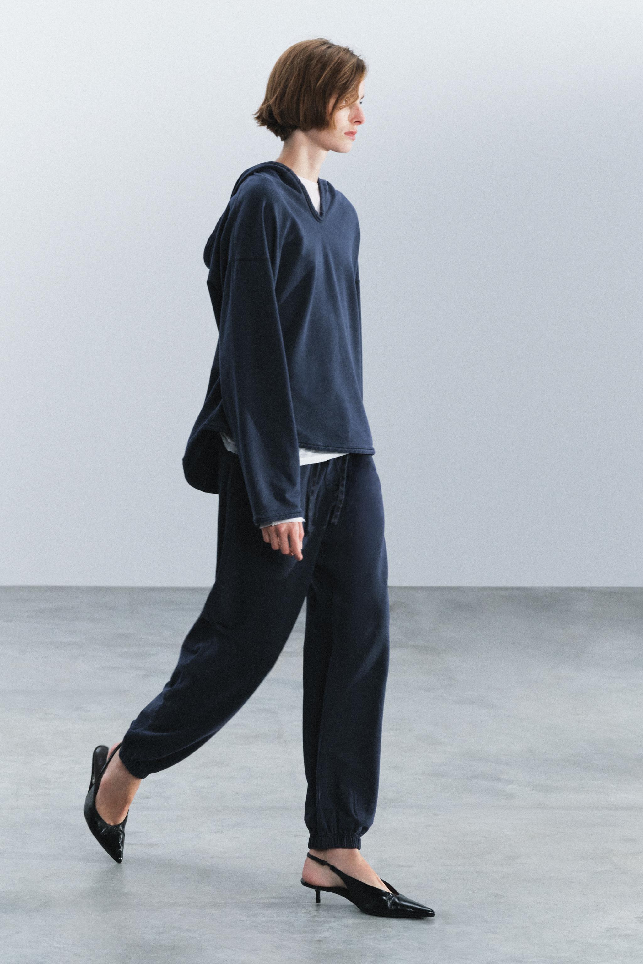 WASHED EFFECT sarouel trousers — ZARA