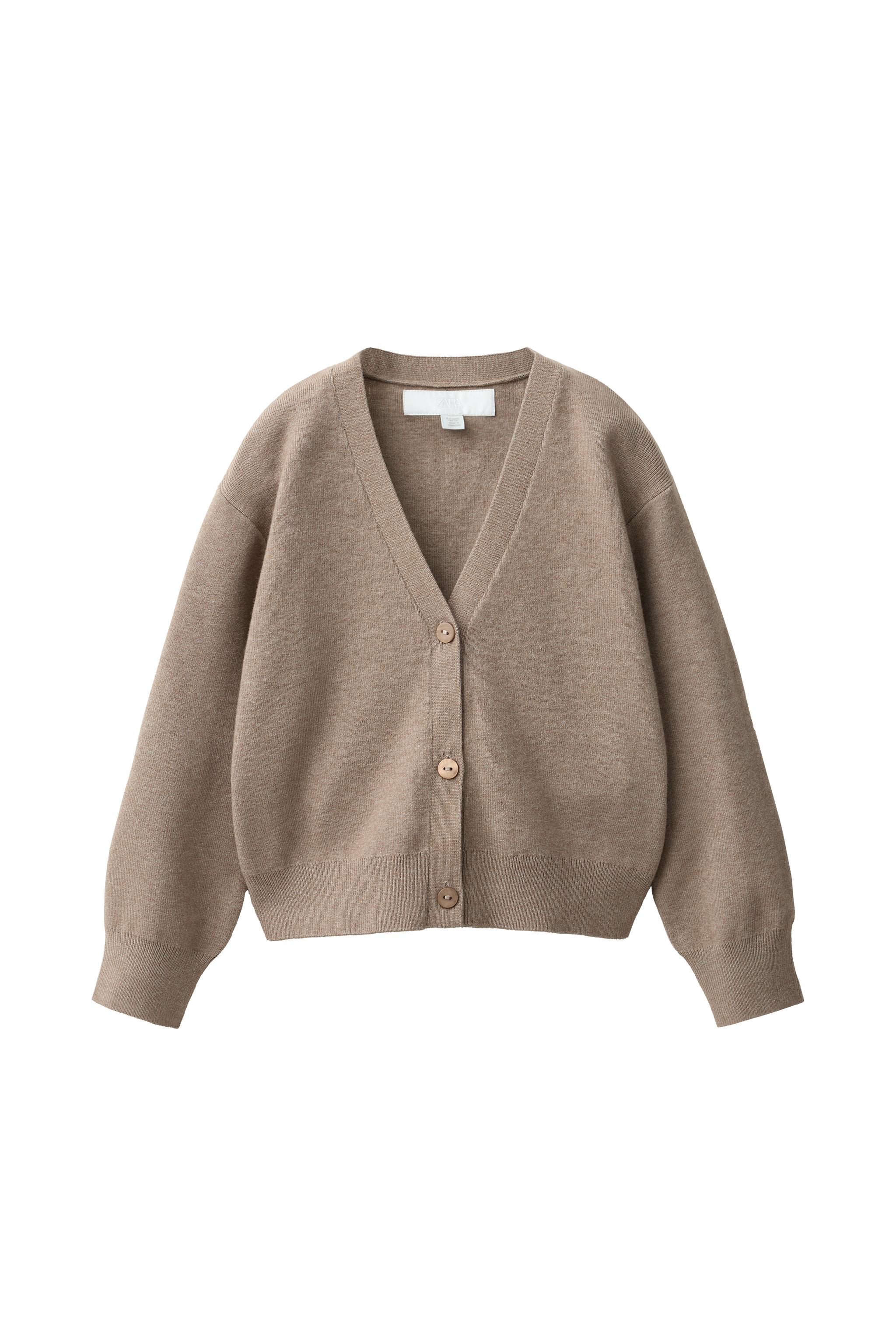 Вязаный кардиган с V-образным вырезом — ZARA