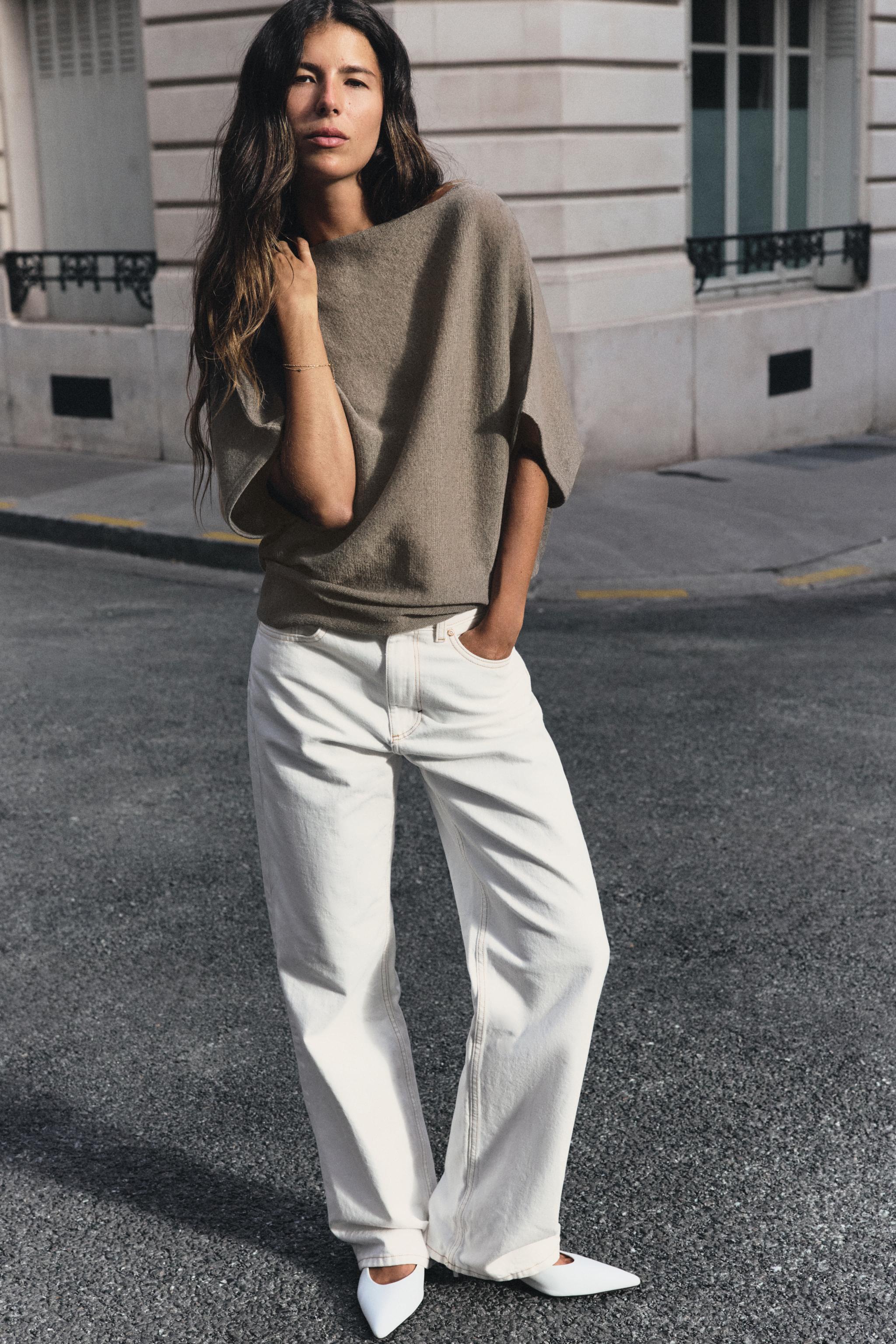 Вязаный топ с вырезом на спине — ZARA