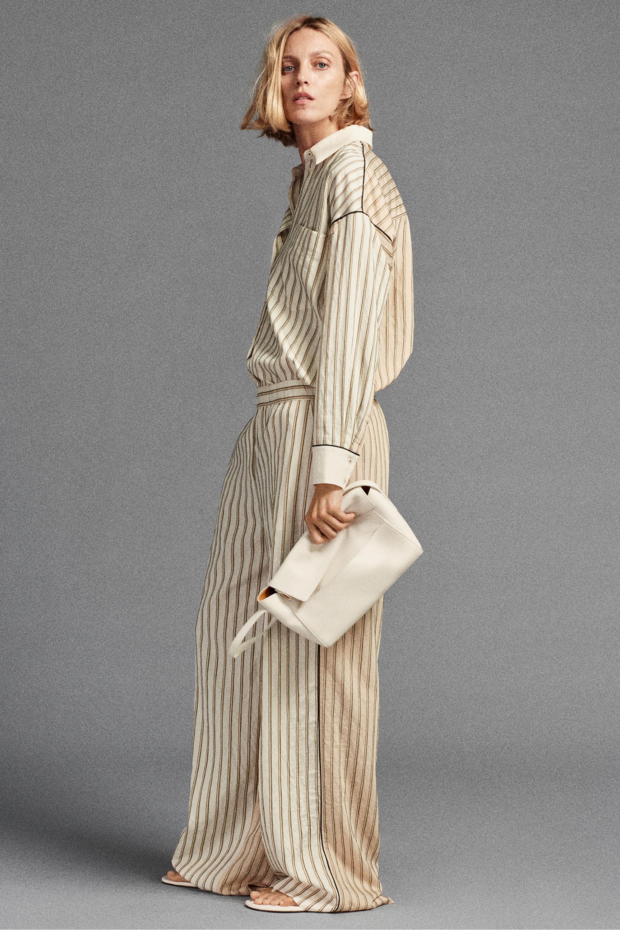 БРЮКИ С КОНТРАСТНЫМИ ПОЛОСКАМИ — ZW COLLECTION — ZARA