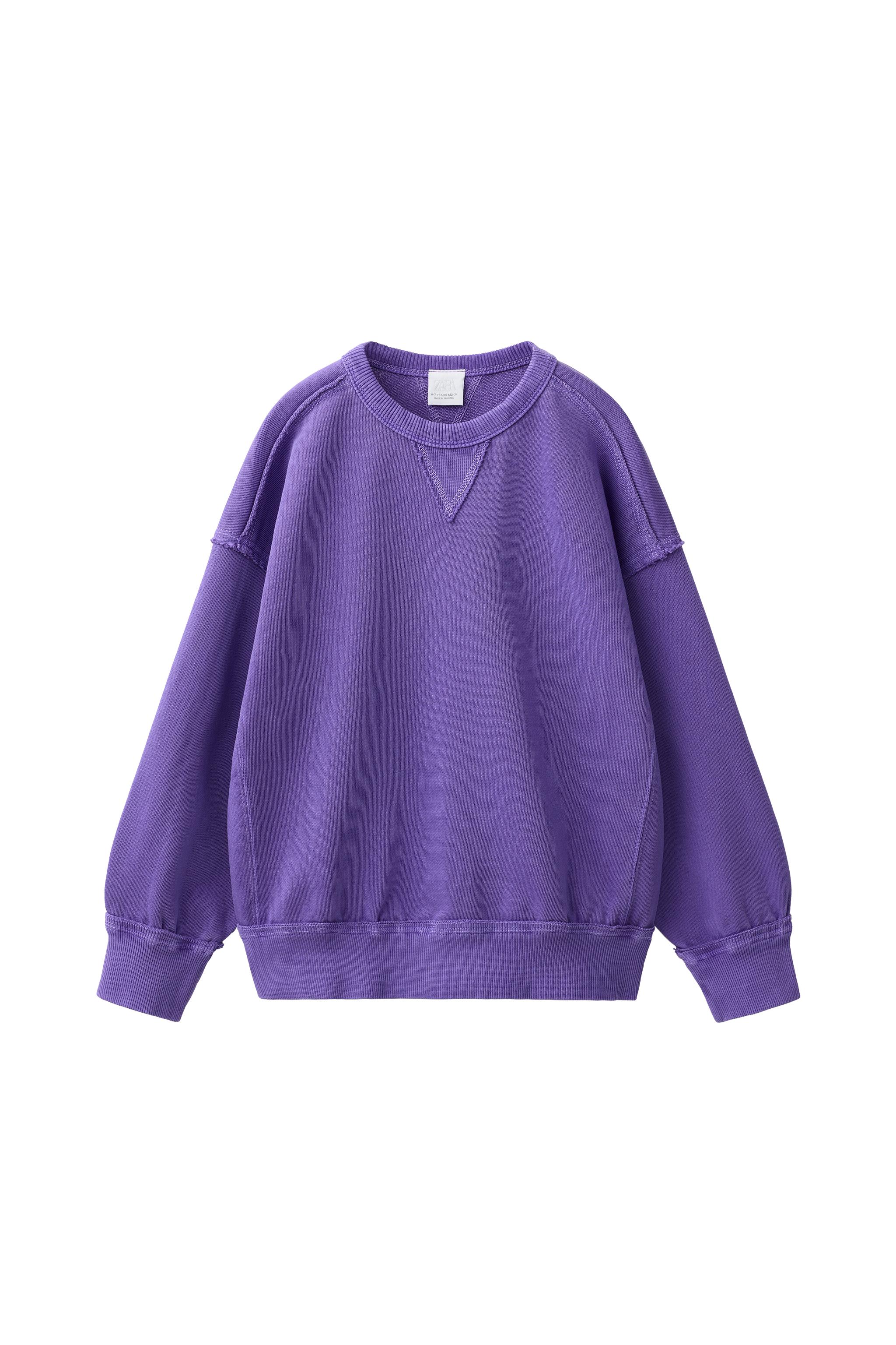 ОДНОТОННАЯ ТОЛСТОВКА СО ШВАМИ — ZARA