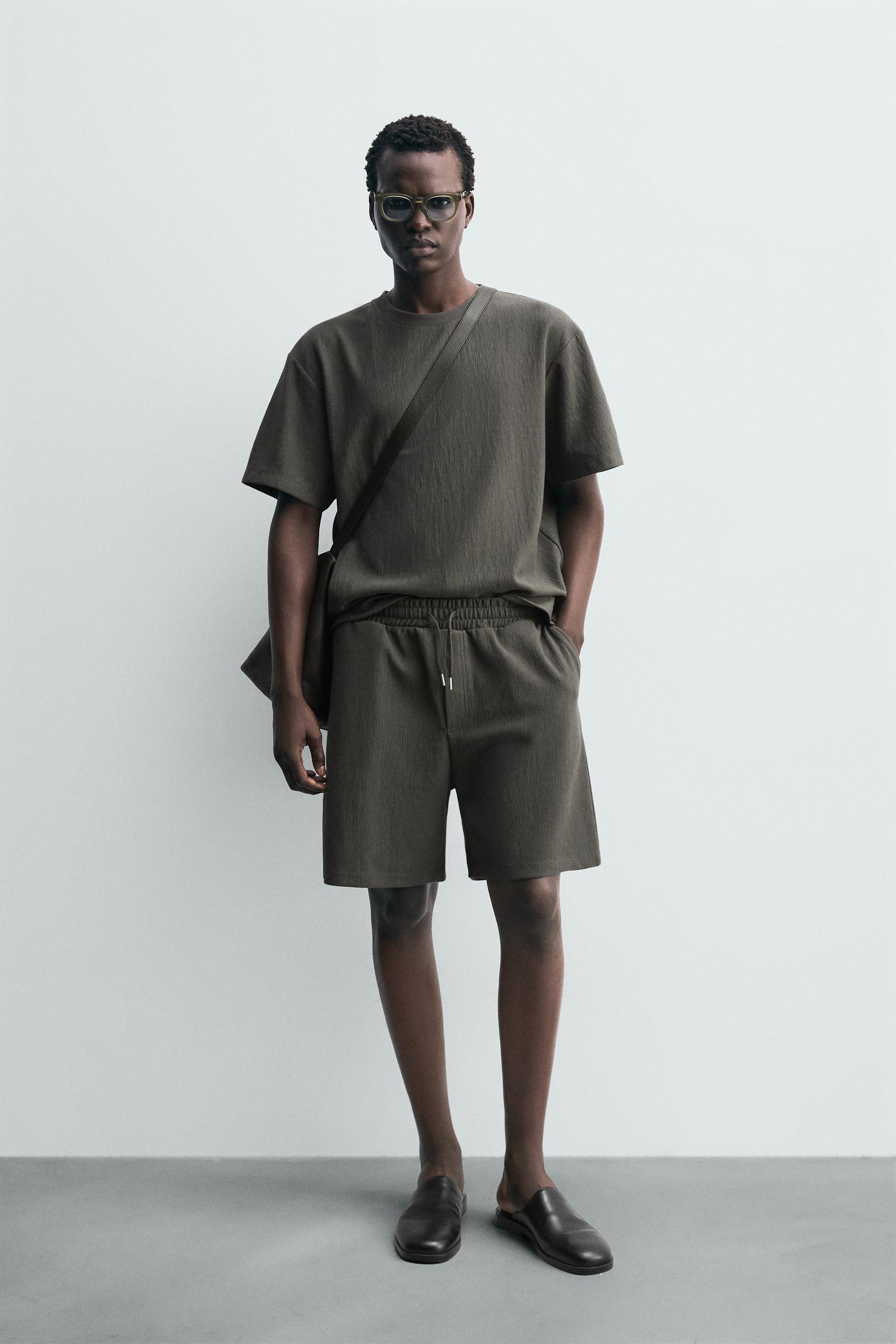 Фактурные бермуды в спортивном стиле — ZARA