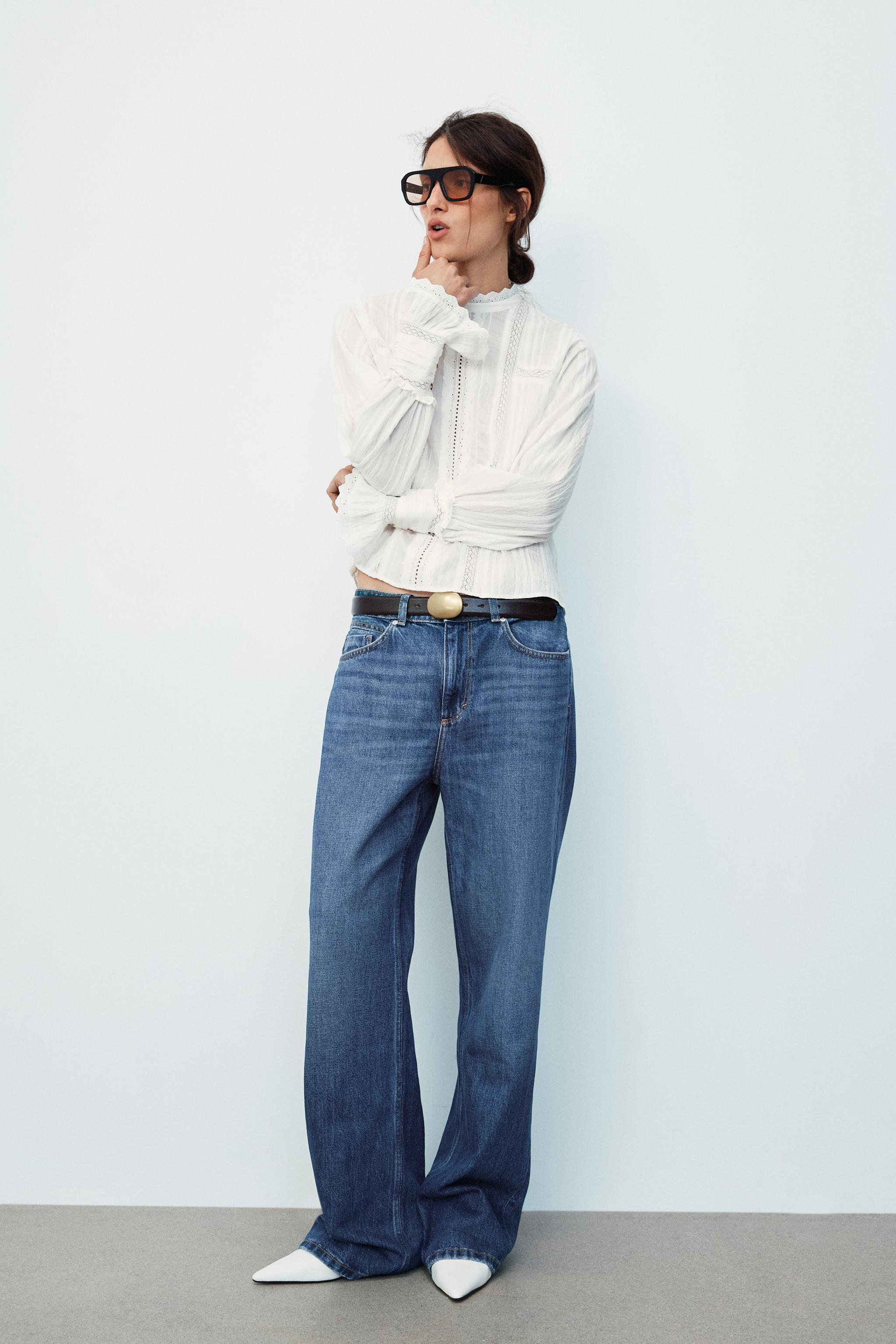 Блуза с романтичной вышивкой — ZARA