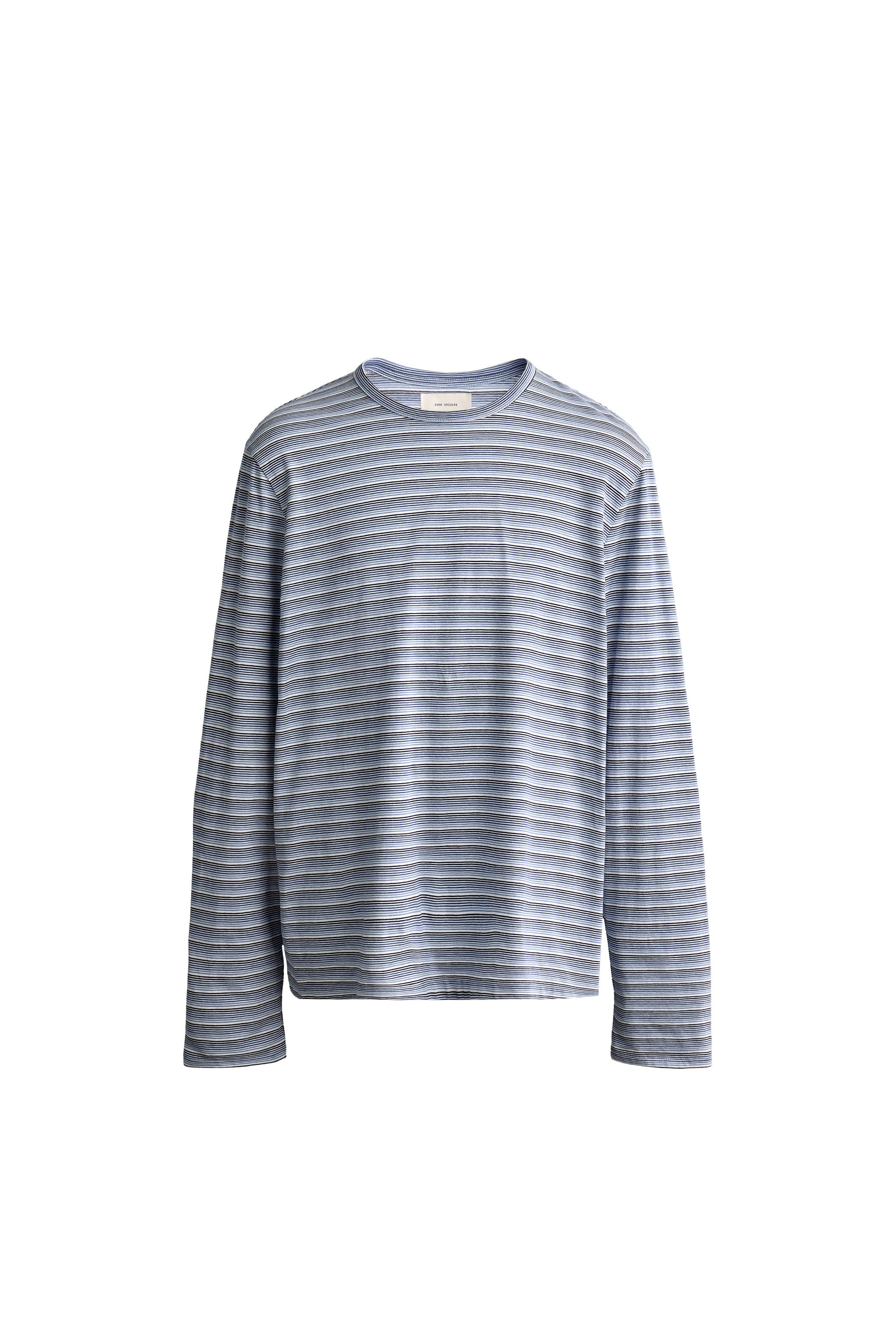 ЖАККАРДОВАЯ ФУТБОЛКА В ПОЛОСКУ — ZARA