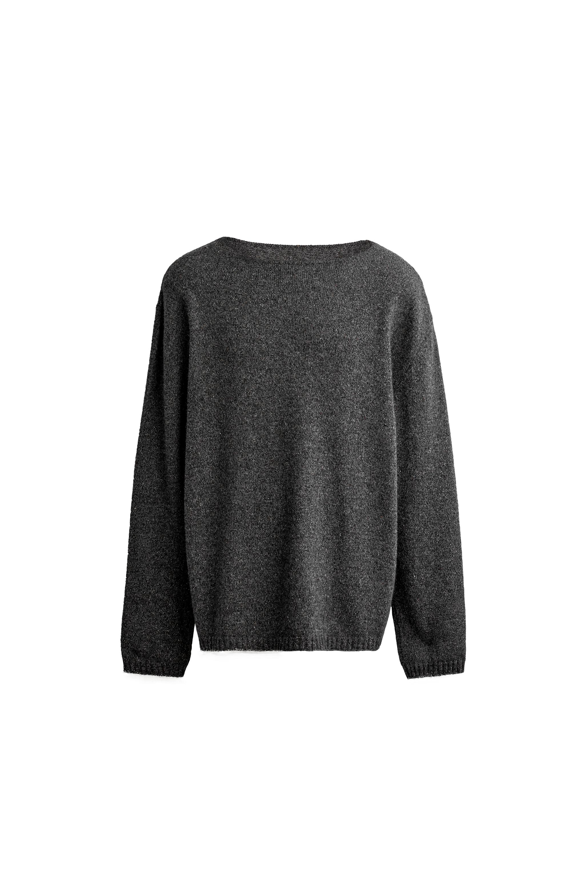 ШЕРСТЯНОЙ СВИТЕР С ВЫРЕЗОМ ЛОДОЧКОЙ — ZARA