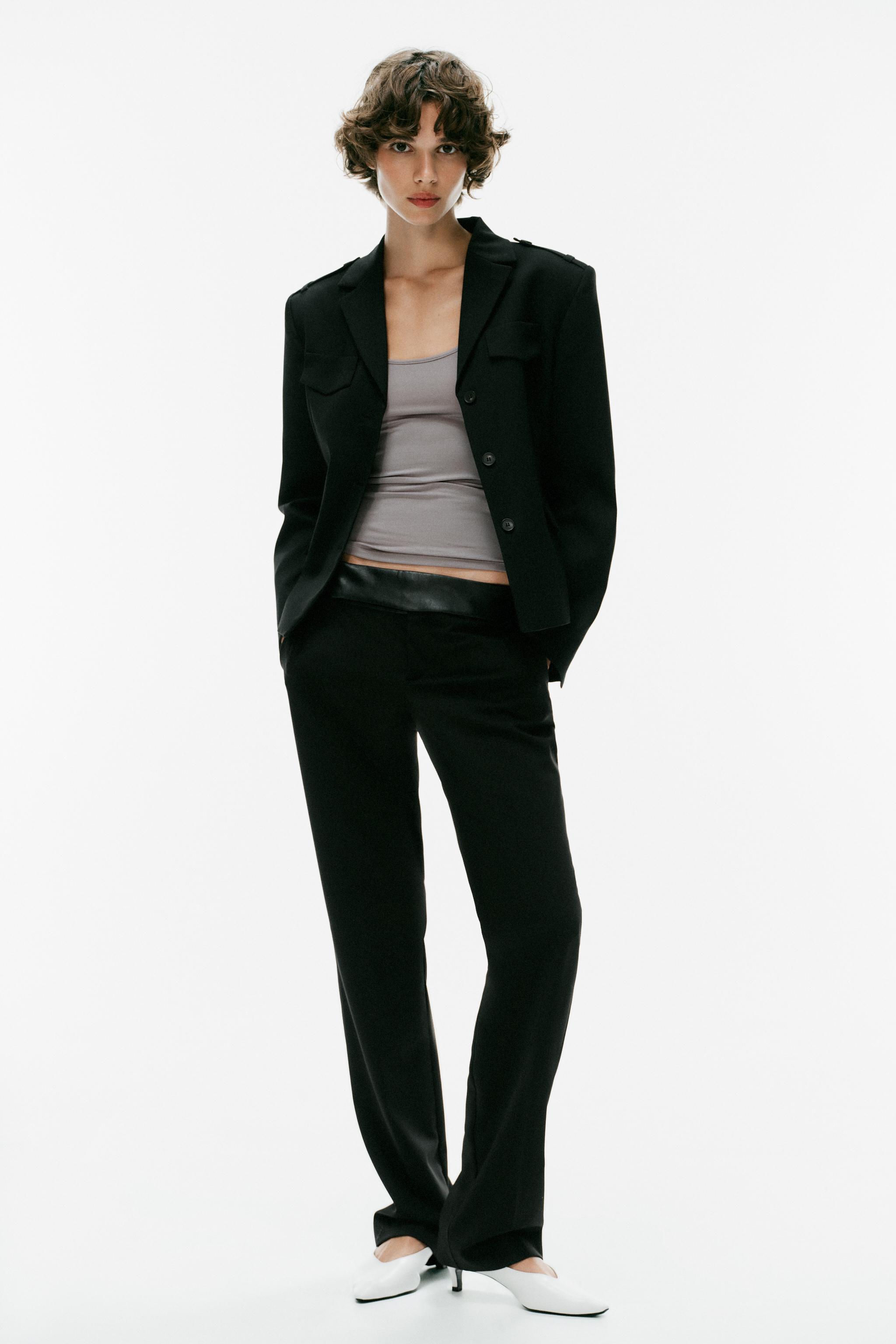 Брюки прямого кроя с прямыми штанинами — ZARA