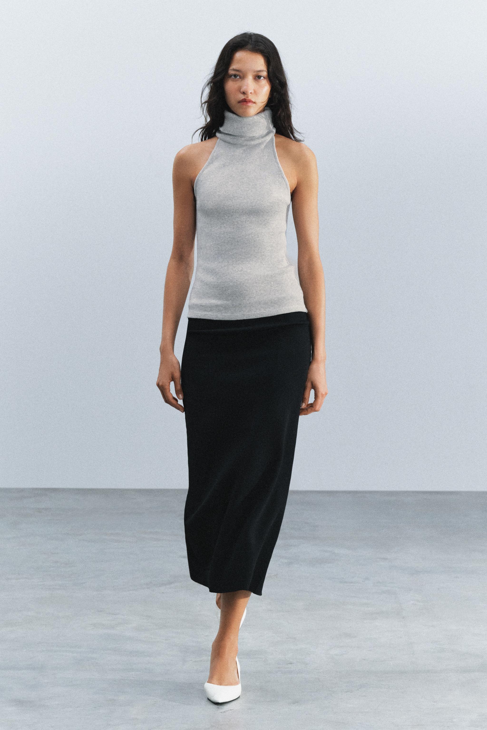 HIGH NECK TOP — ZARA