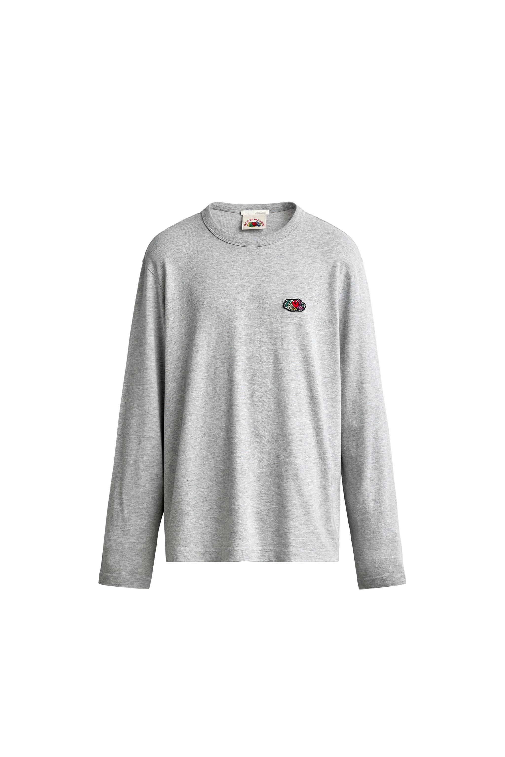 Футболка с длинным рукавом с нашивкой Fruit of the Loom™ — ZARA