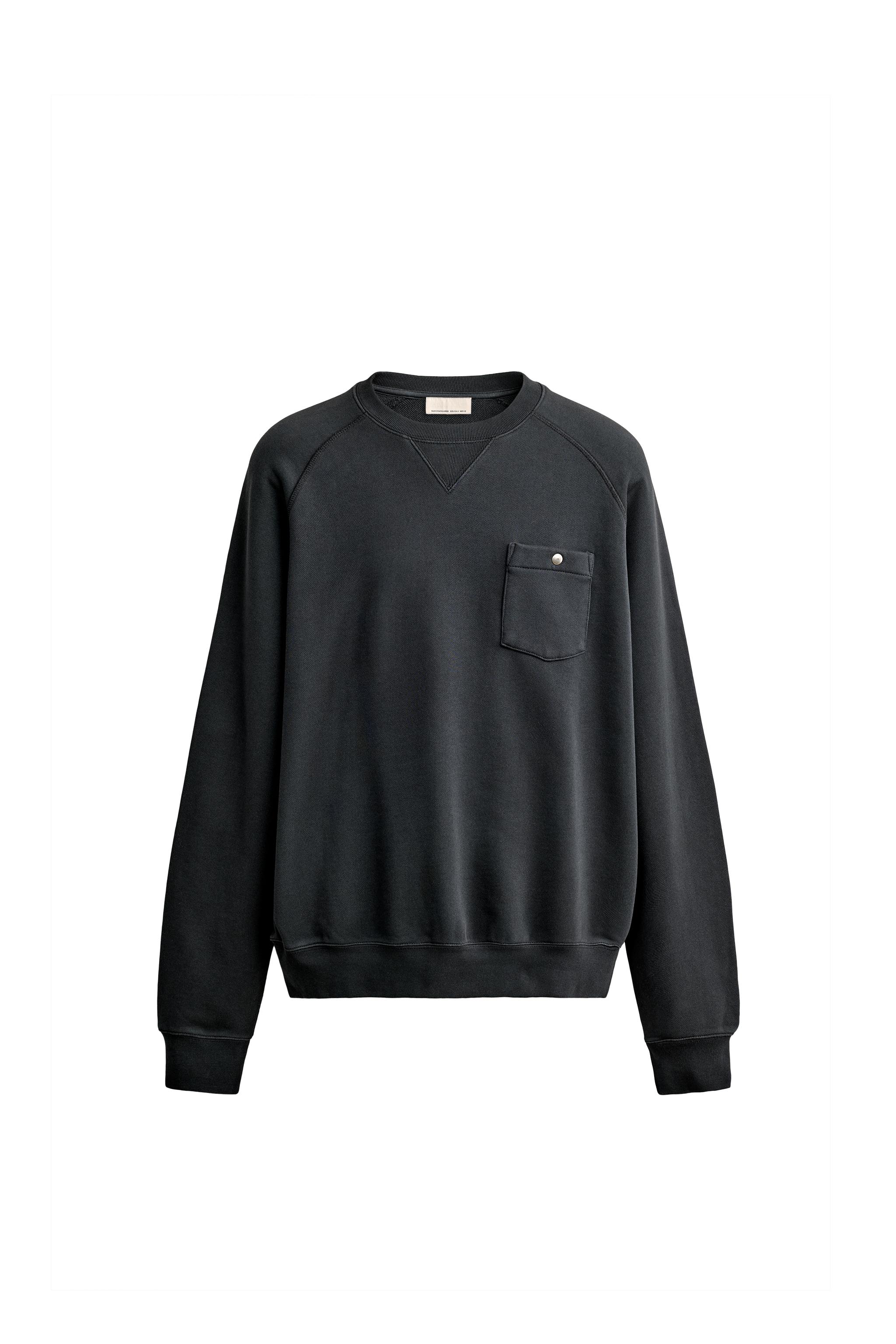 Свитшот с круглым вырезом и карманом — ZARA