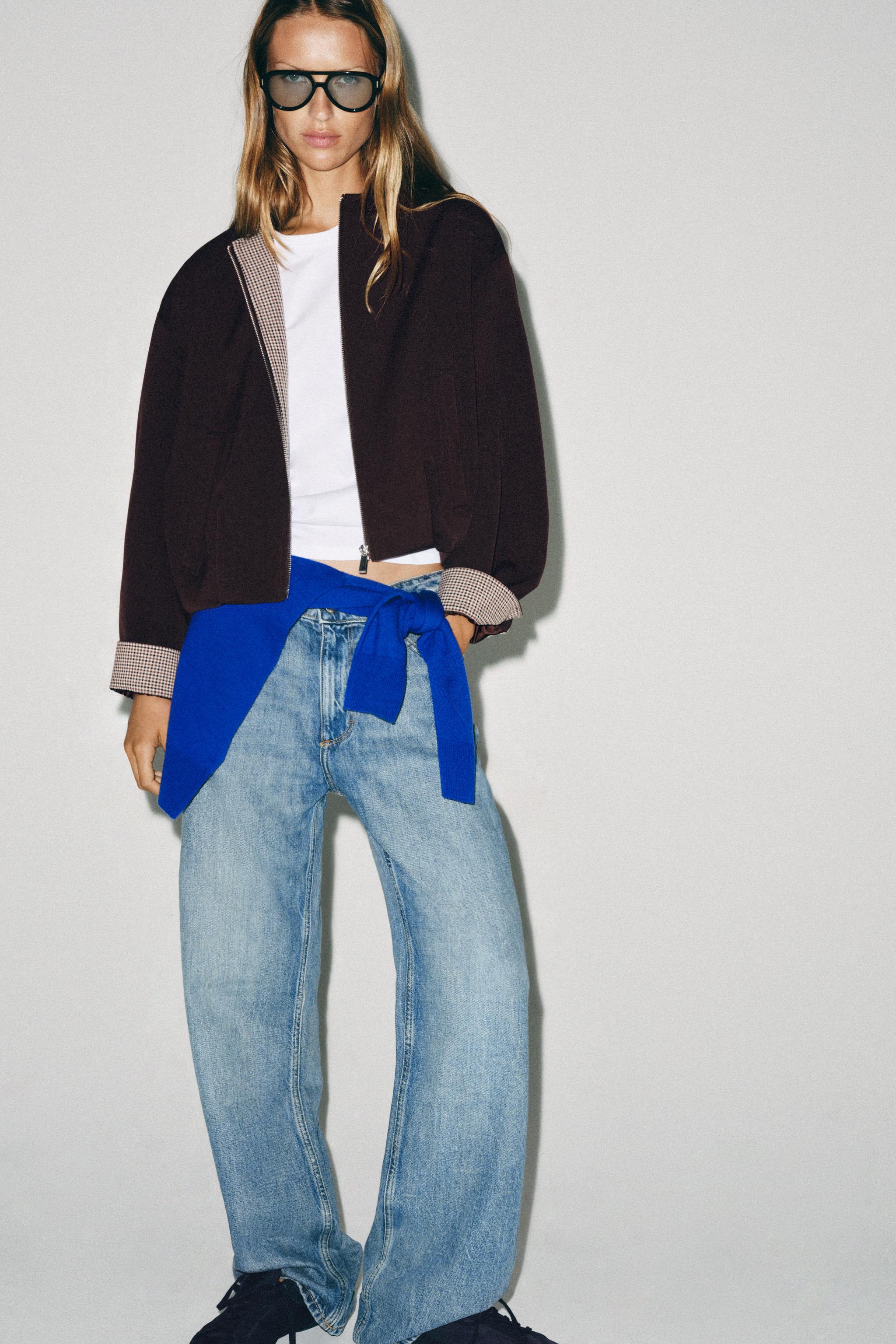 БОМБЕР СО СБОРКОЙ ПО НИЗУ — ZARA