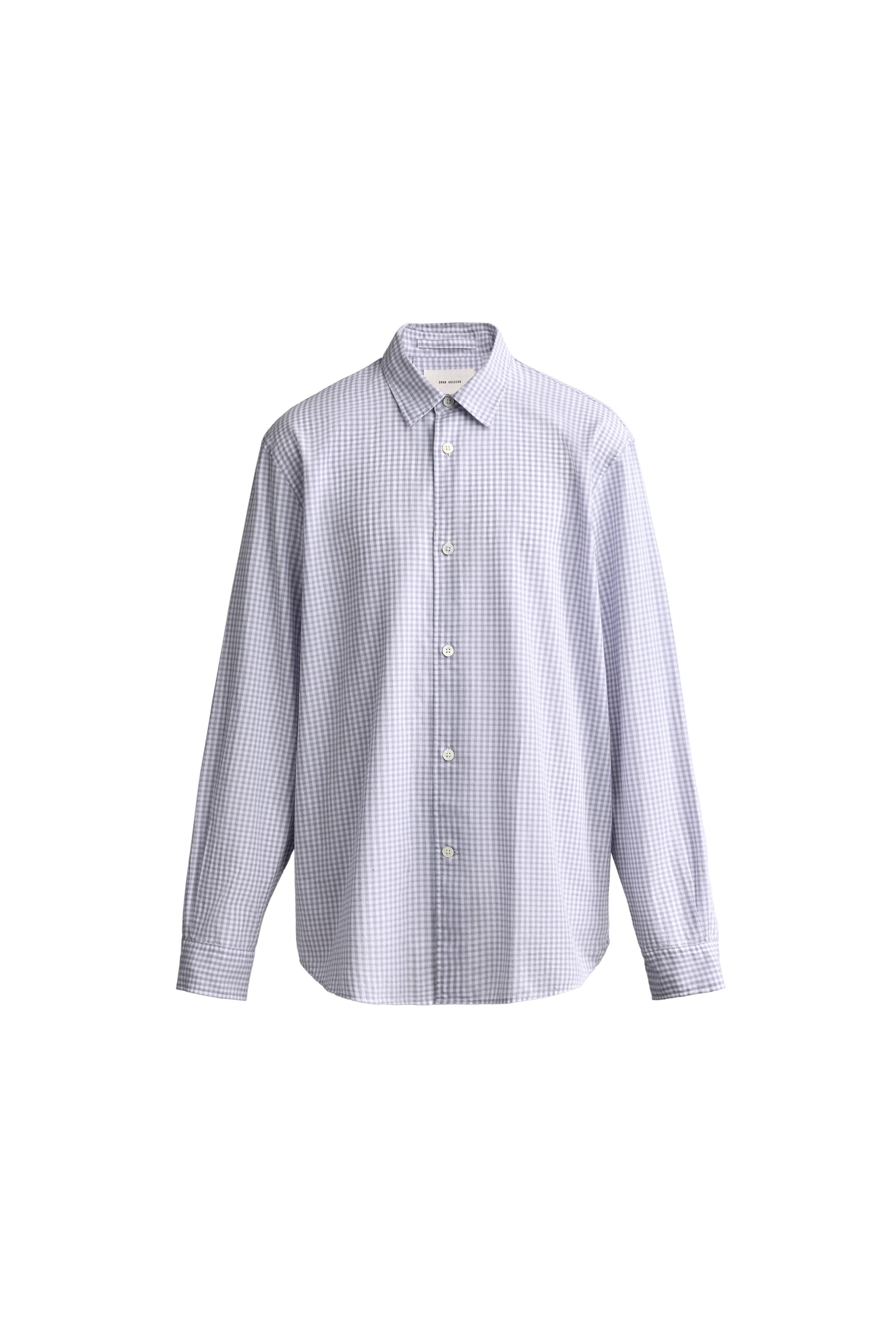 Рубашка классического кроя в клетку — ZARA