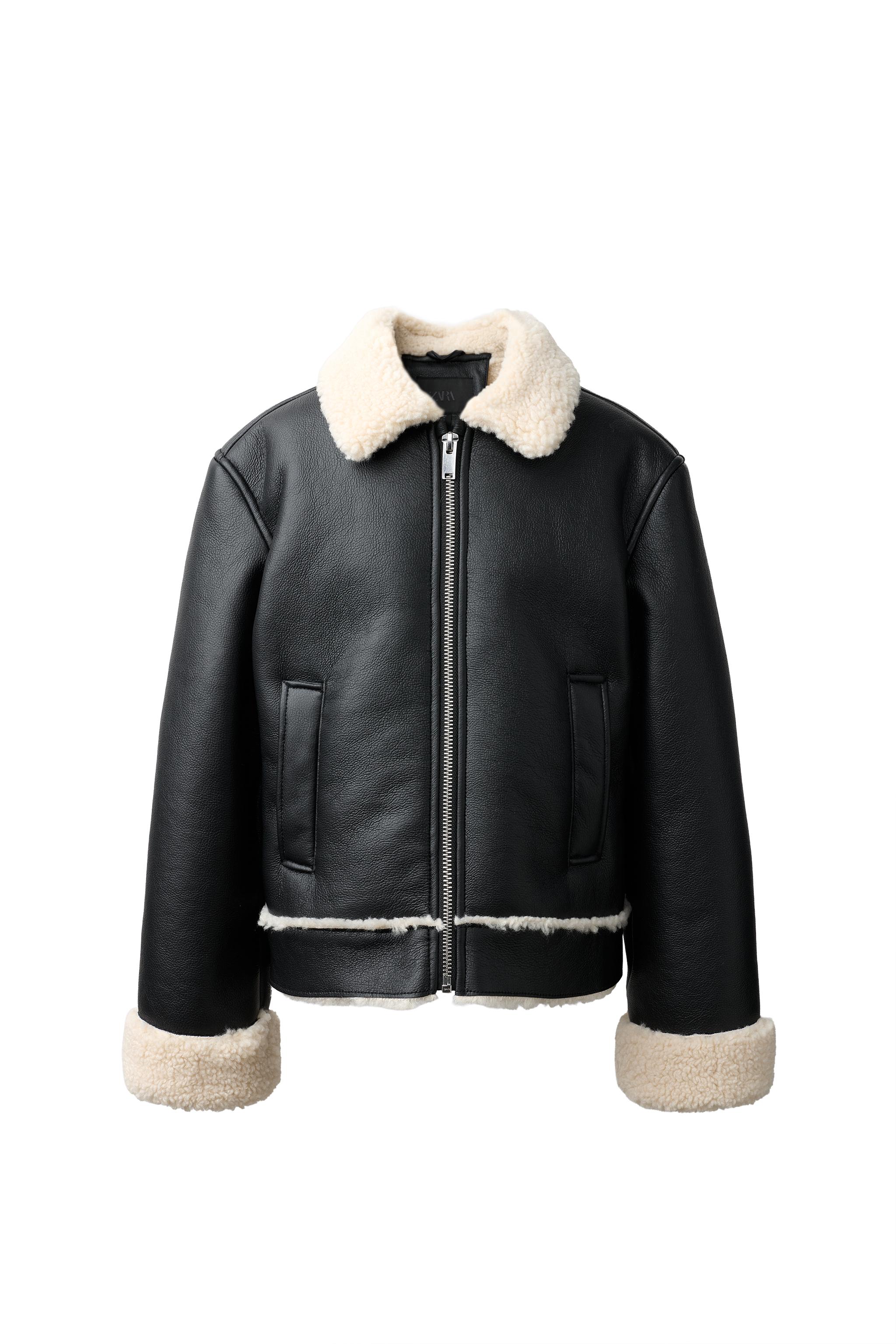 Куртка с кожаным эффектом двусторонняя — ZARA