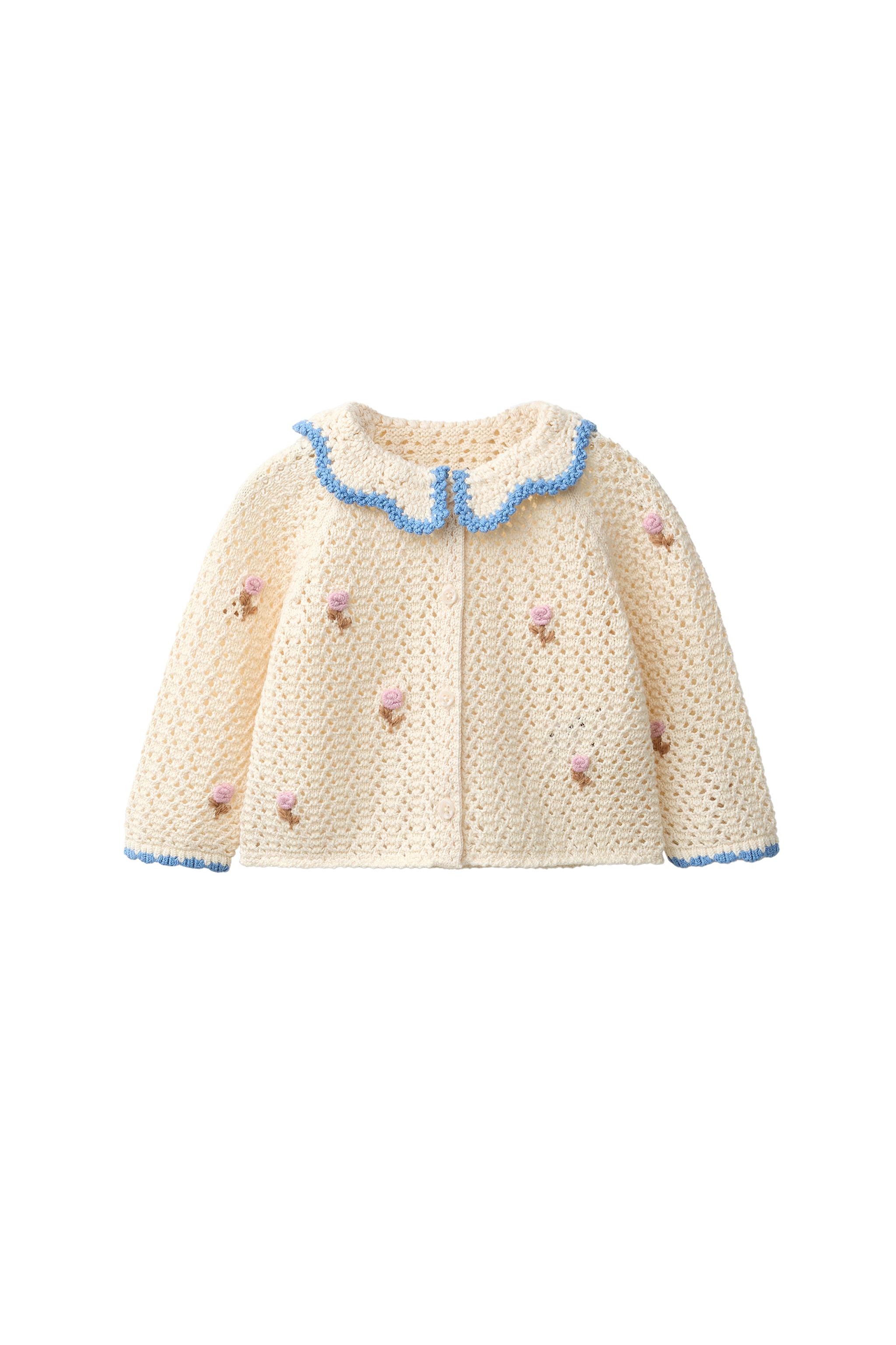 Кардиган с вышивкой из помпонов — ZARA