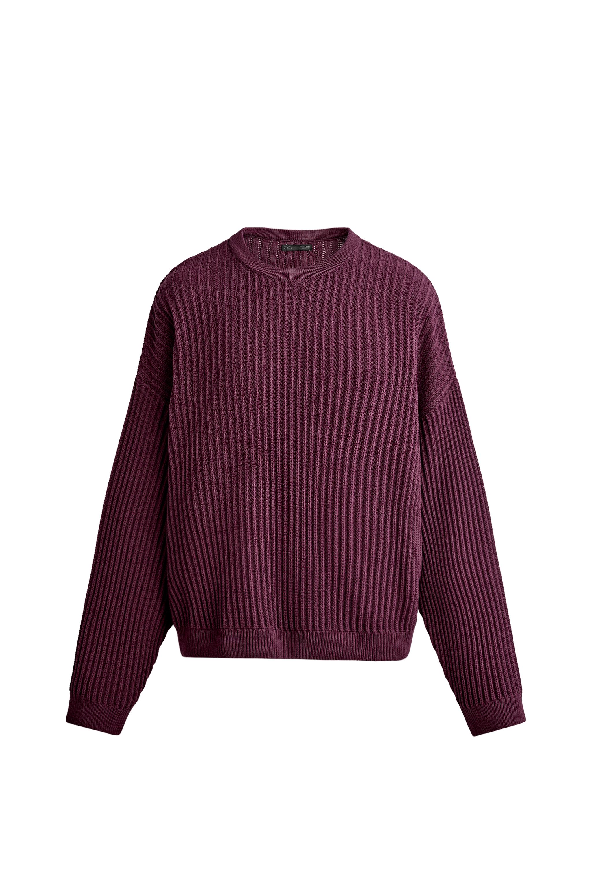 Фактурный джемпер прямого кроя — ZARA