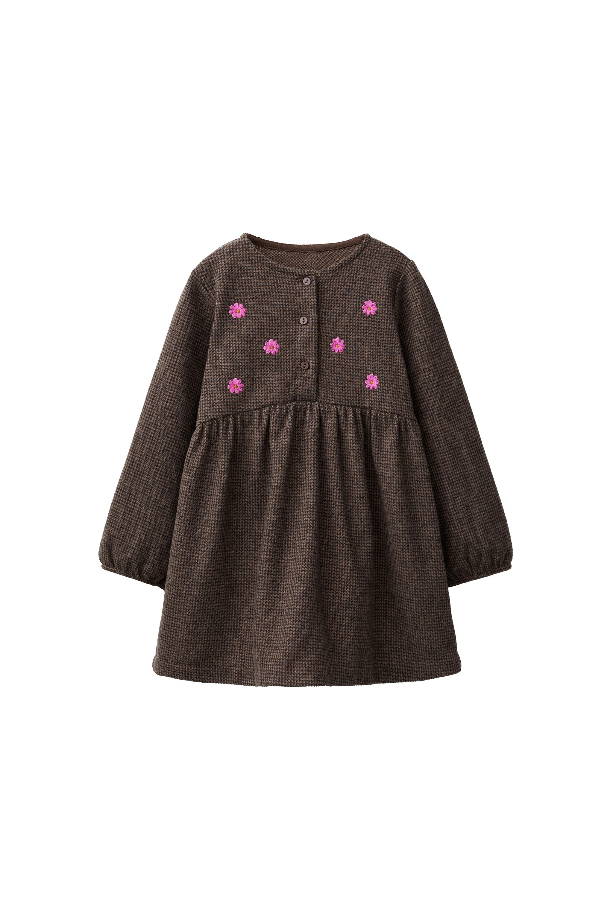TEXTURED EMBROIDERED DRESS — ZARA