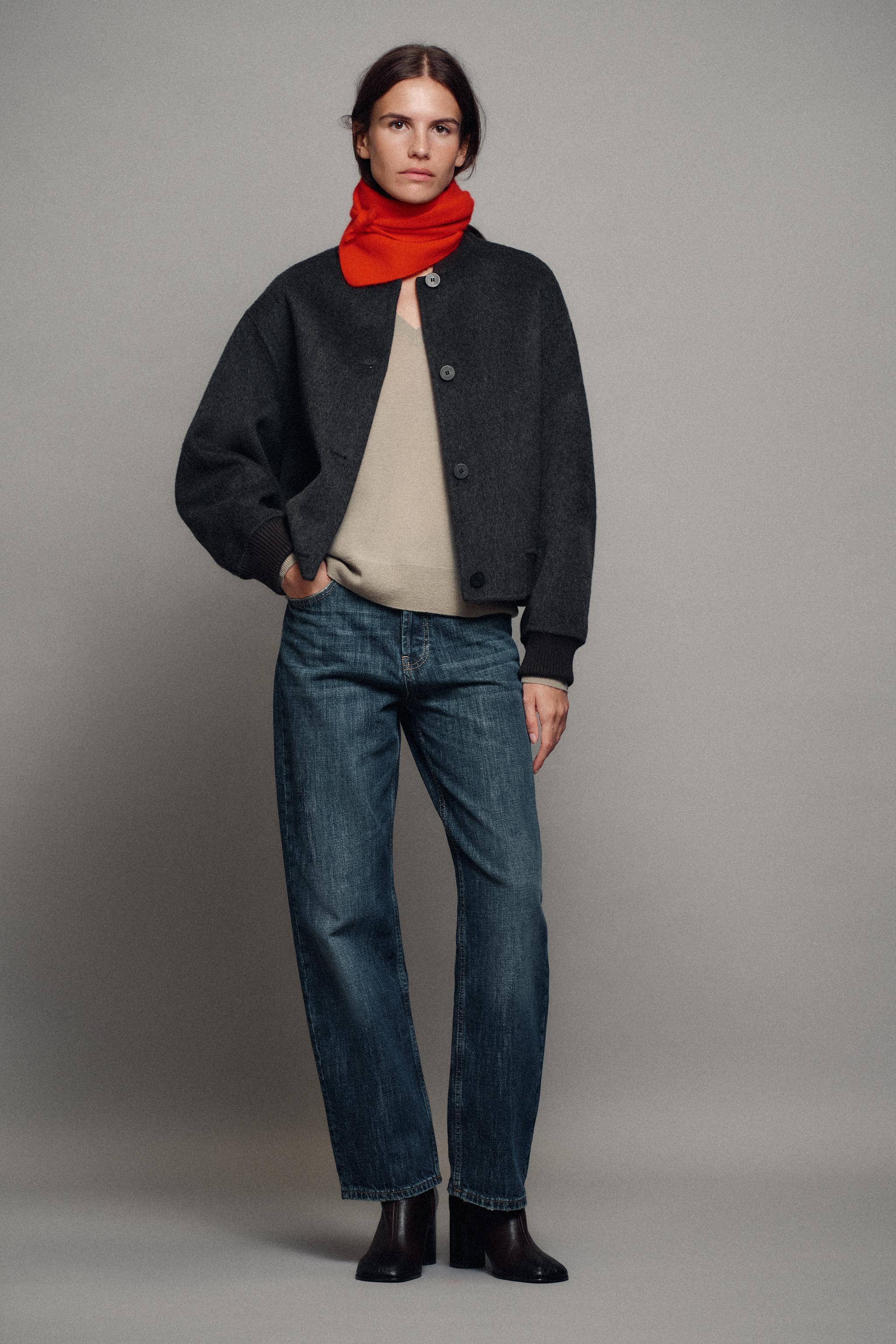 Бомбер ZW COLLECTION из шерстяной смеси — ZARA
