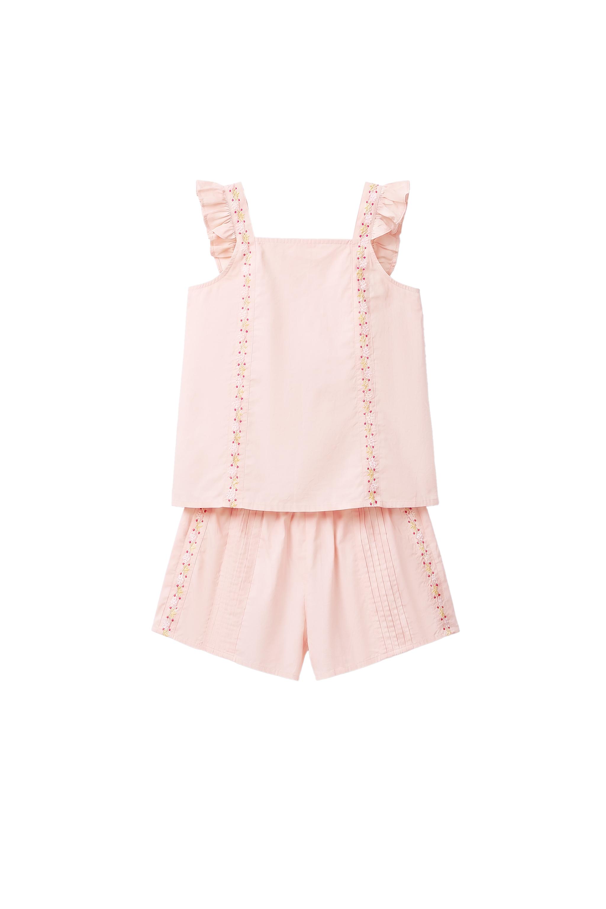 6-14 ЛЕТ/ПИЖАМА С ВЫШИВКОЙ И БРЕТЕЛЯМИ — ZARA