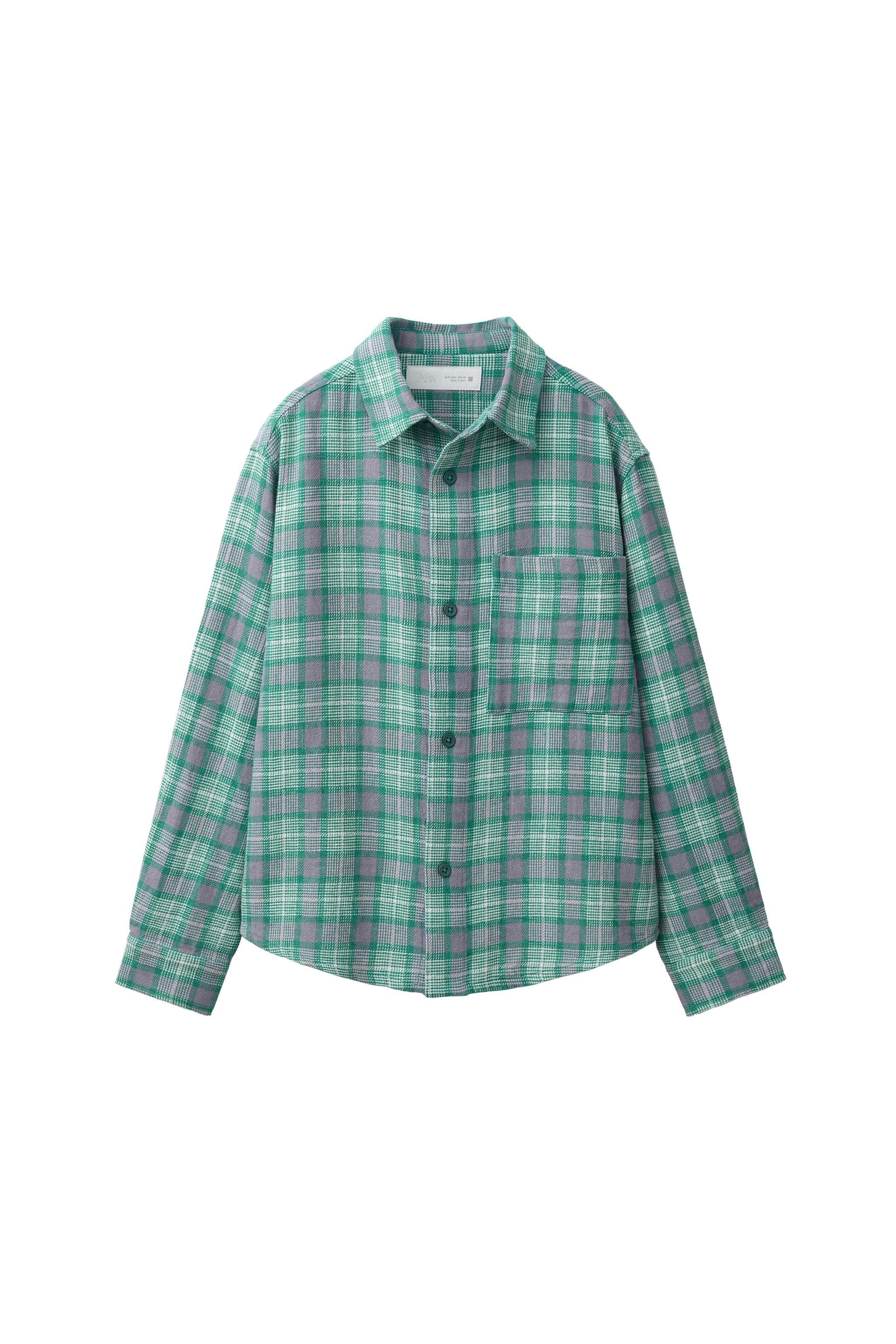 РУБАШКА В КЛЕТКУ — ZARA