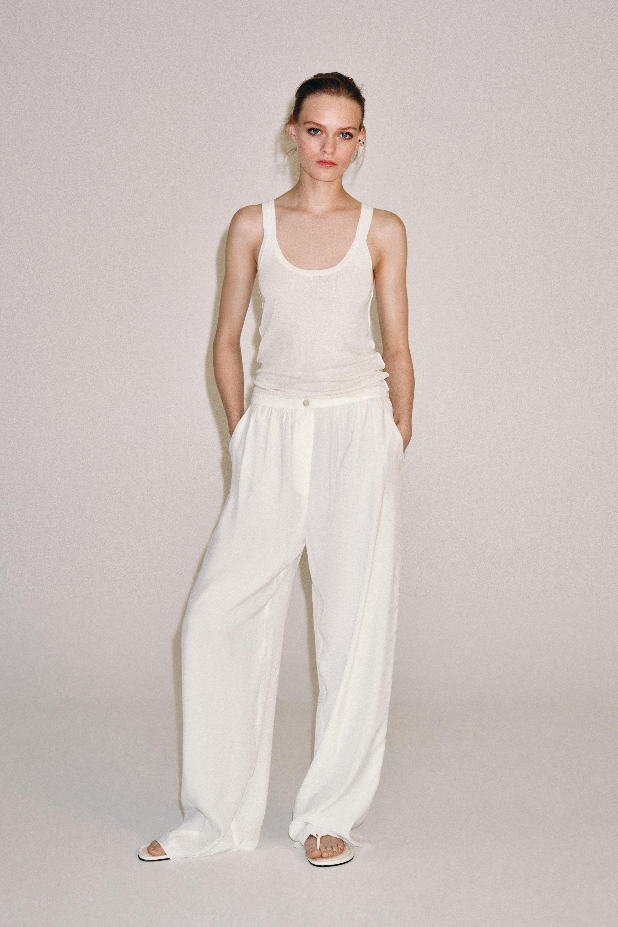 Брюки ZW COLLECTION струящегося кроя — ZARA
